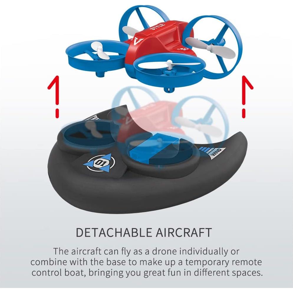 Dron RC AIROKA H101 3 en 1 para agua, tierra y aire