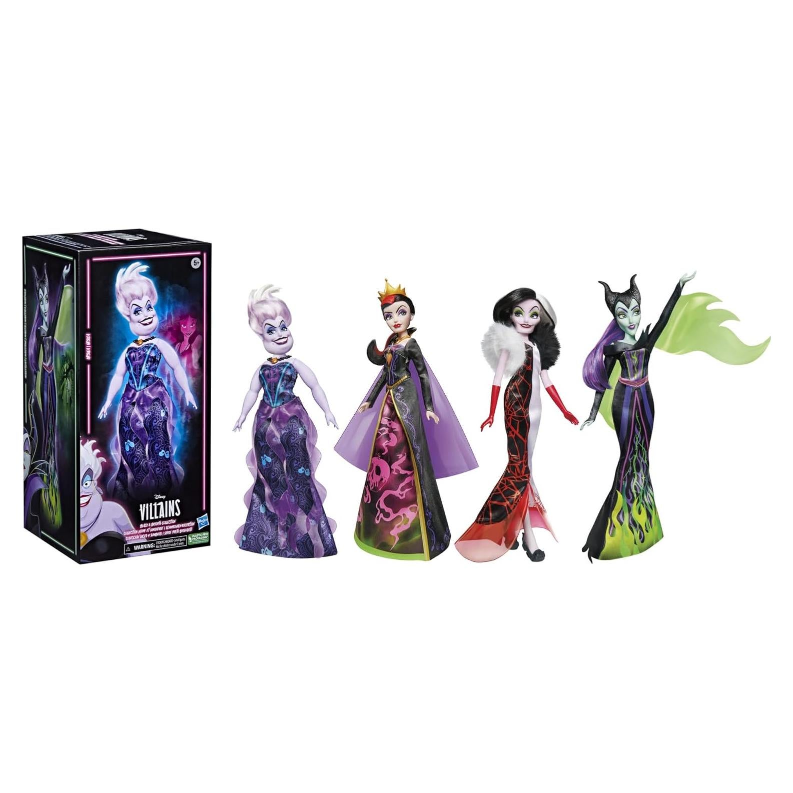 Muñecas Villanos Disney Hasbro 4 Pack Ursula Cruella Malefica