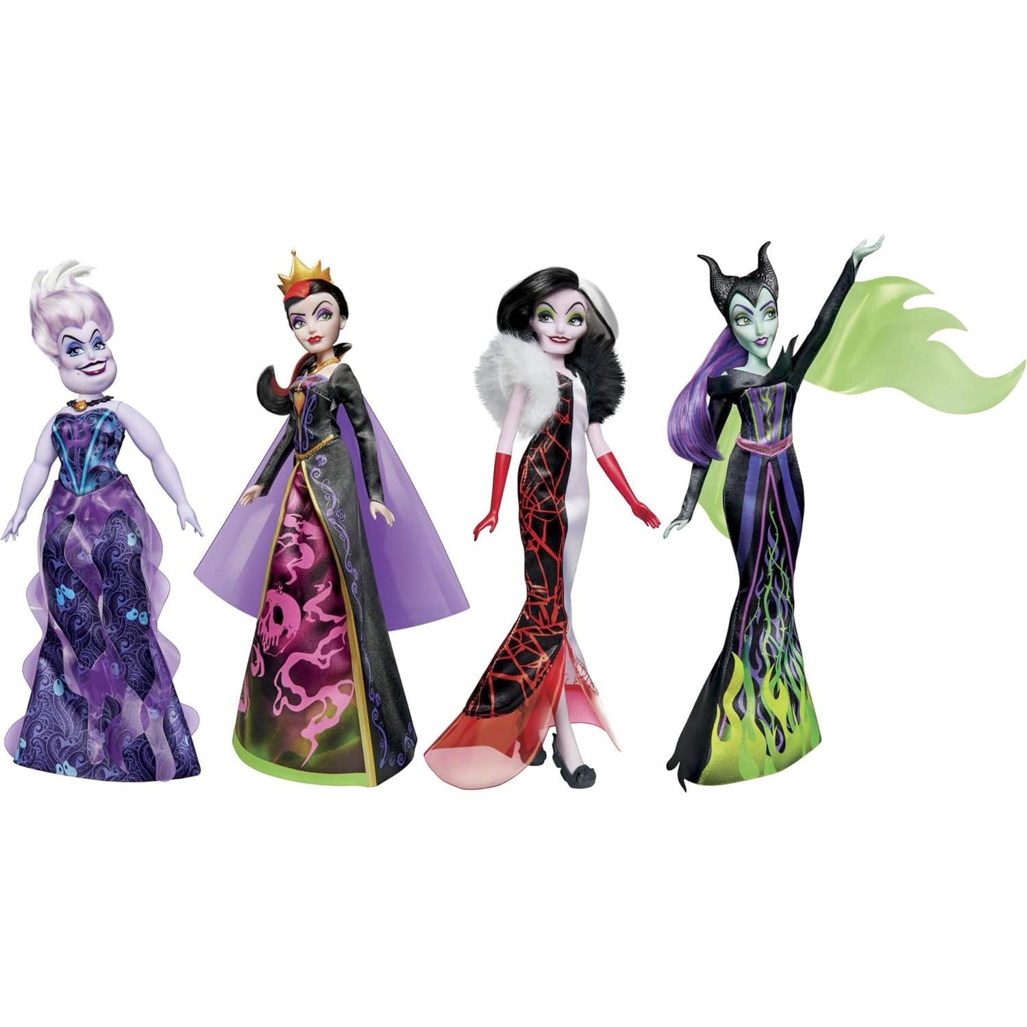 Muñecas Villanos Disney Hasbro 4 Pack Ursula Cruella Malefica