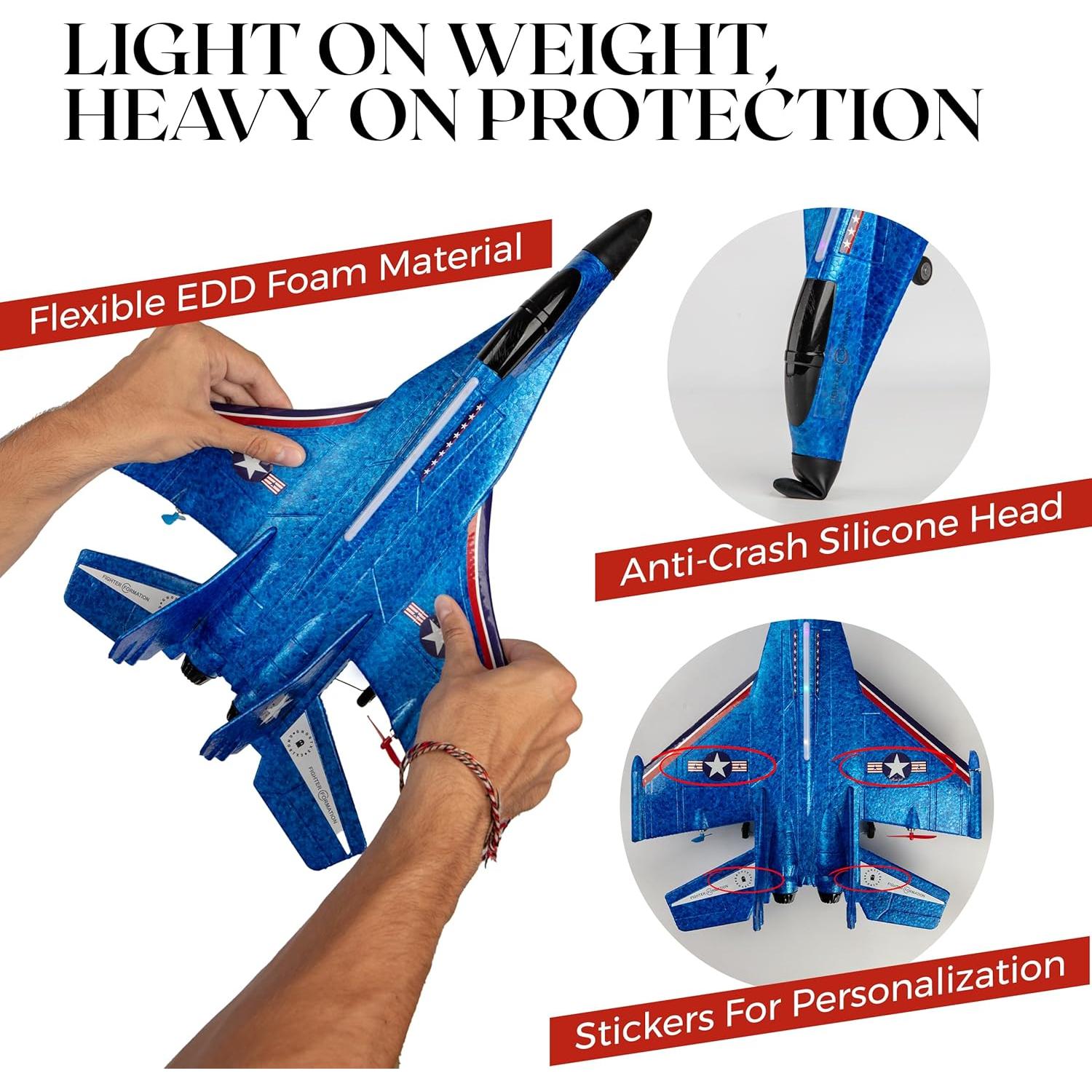 Avión RC GhostXIII - Control Remoto 2.4 GHz con 2 Baterías