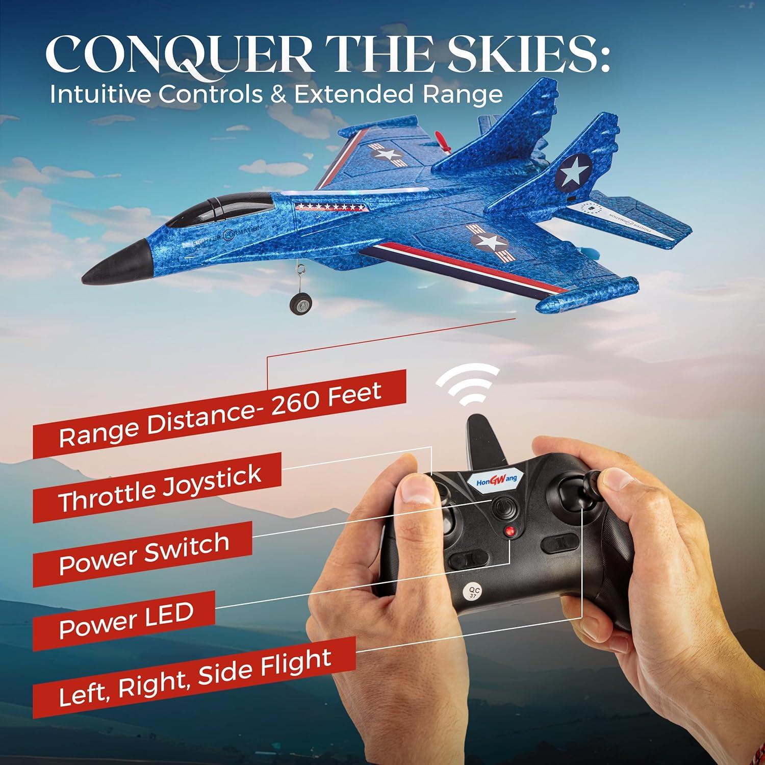 Avión RC GhostXIII - Control Remoto 2.4 GHz con 2 Baterías