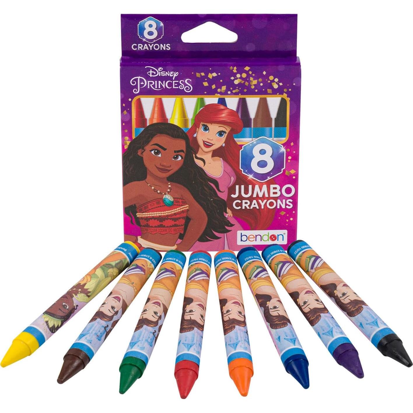 Juego de Colorear Disney - 8 Marcadores y 8 Crayones Jumbo