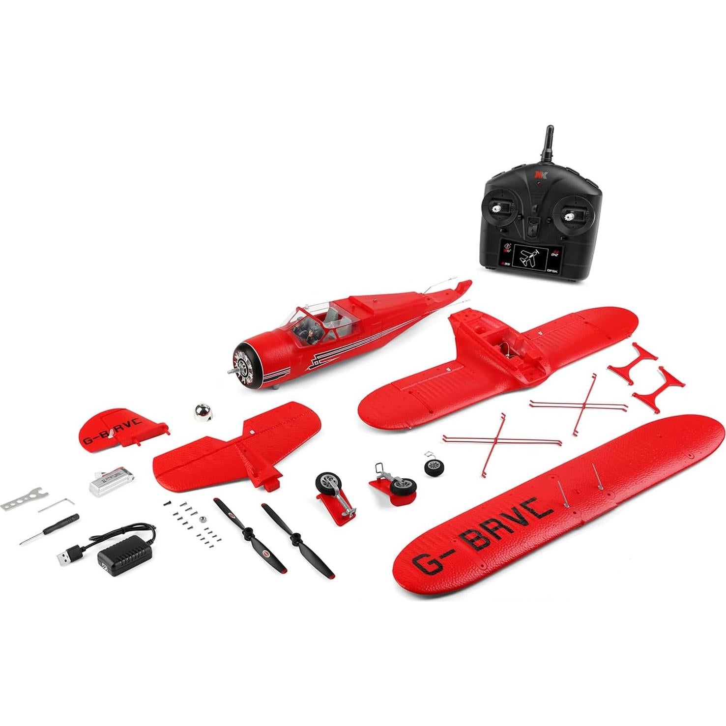 Avión RC GoolRC XK A300 4 Canales Rojo con Modo 3D/6G