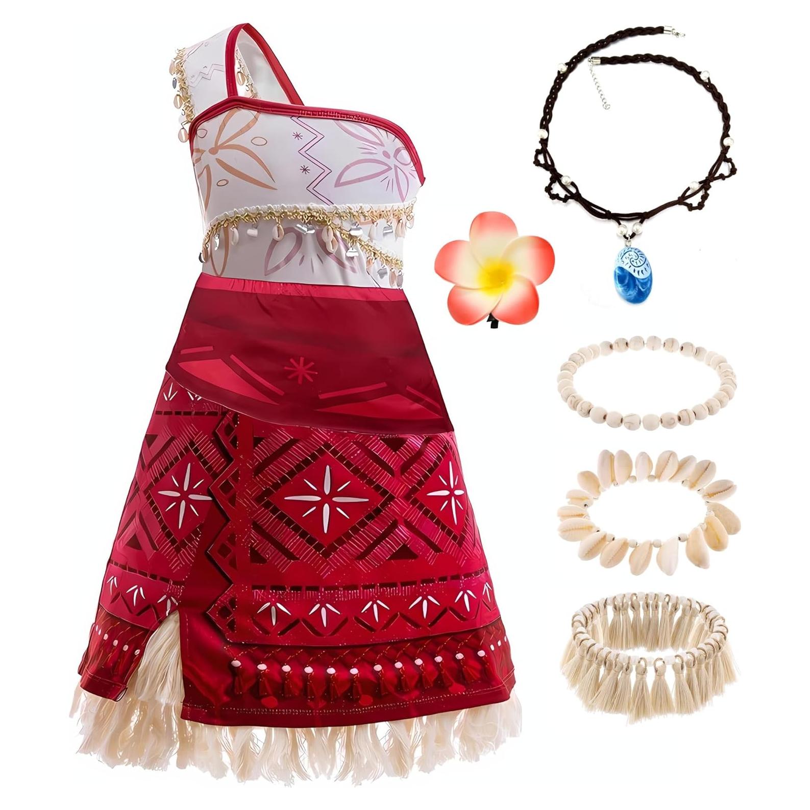 Disfraz de Princesa Oceánica para Niñas 2-10 Años con Accesorios