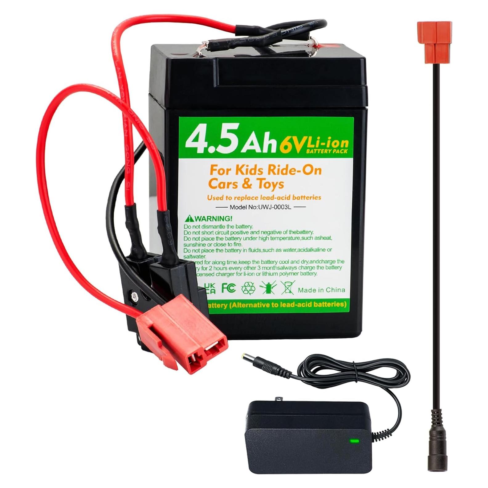 Batería recargable 6V 4.5Ah UNIKARO para autos de paseo