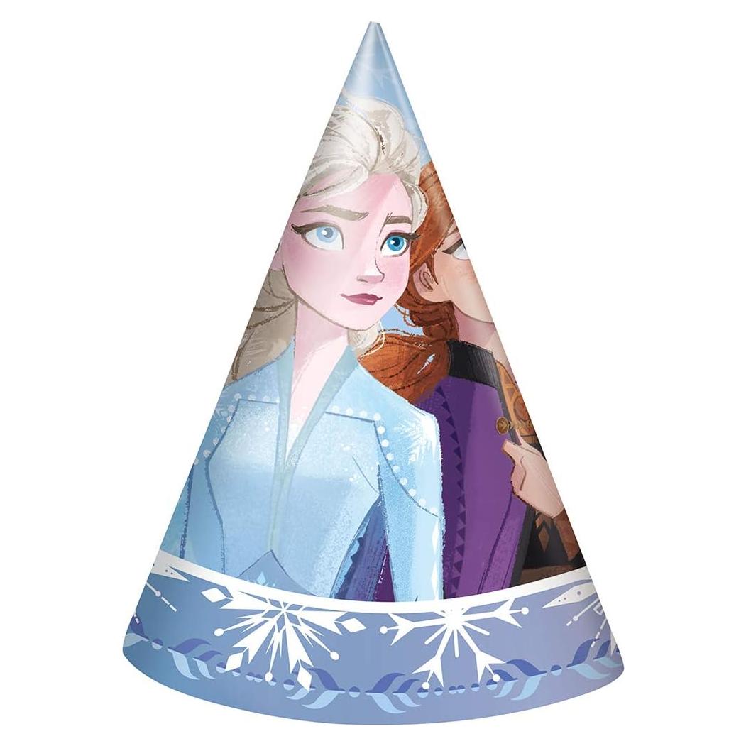 Sombreros de Fiesta Disney Frozen 2 Únicos - Paquete de 8