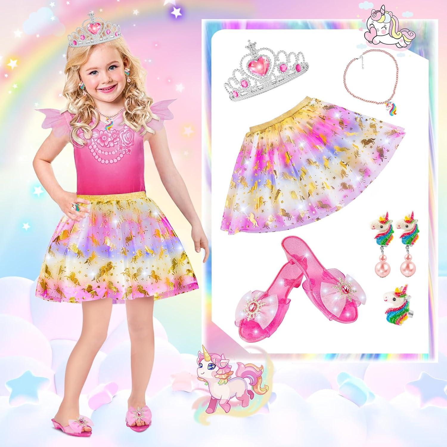 Disfraz de Princesa para Niñas Tlooe con Zapatos - 3 a 6 Años