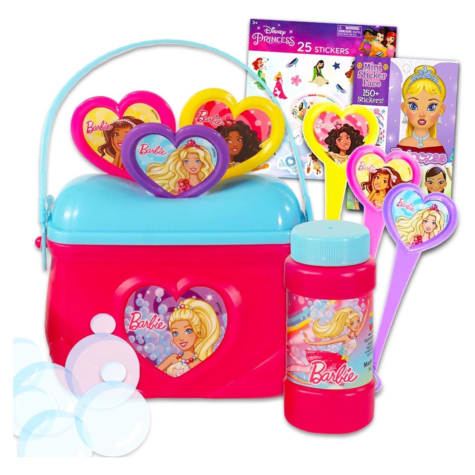 Burbujas de Barbie para Niñas - Set con Stickers y Varitas