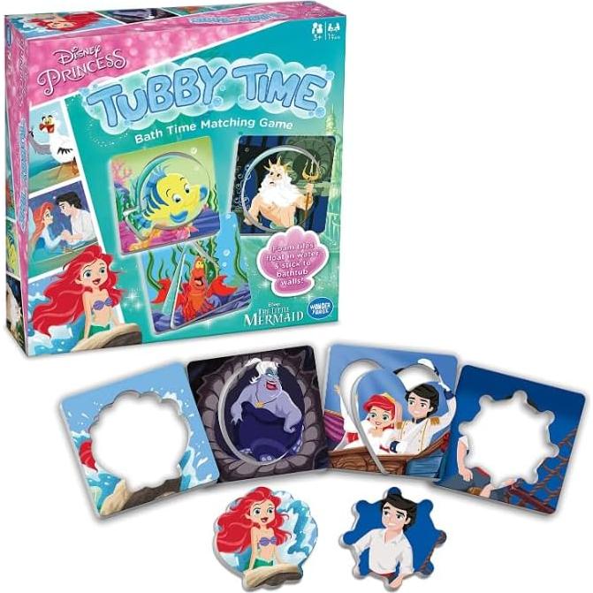 Juego de Juguetes de Baño La Sirenita Disney con Stickers