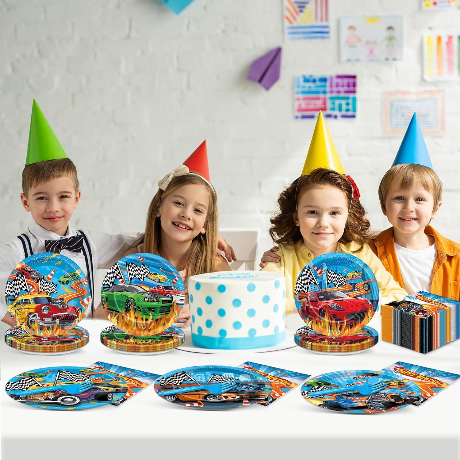 Set de Vajilla para Fiesta de Cumpleaños Autos de Carreras
