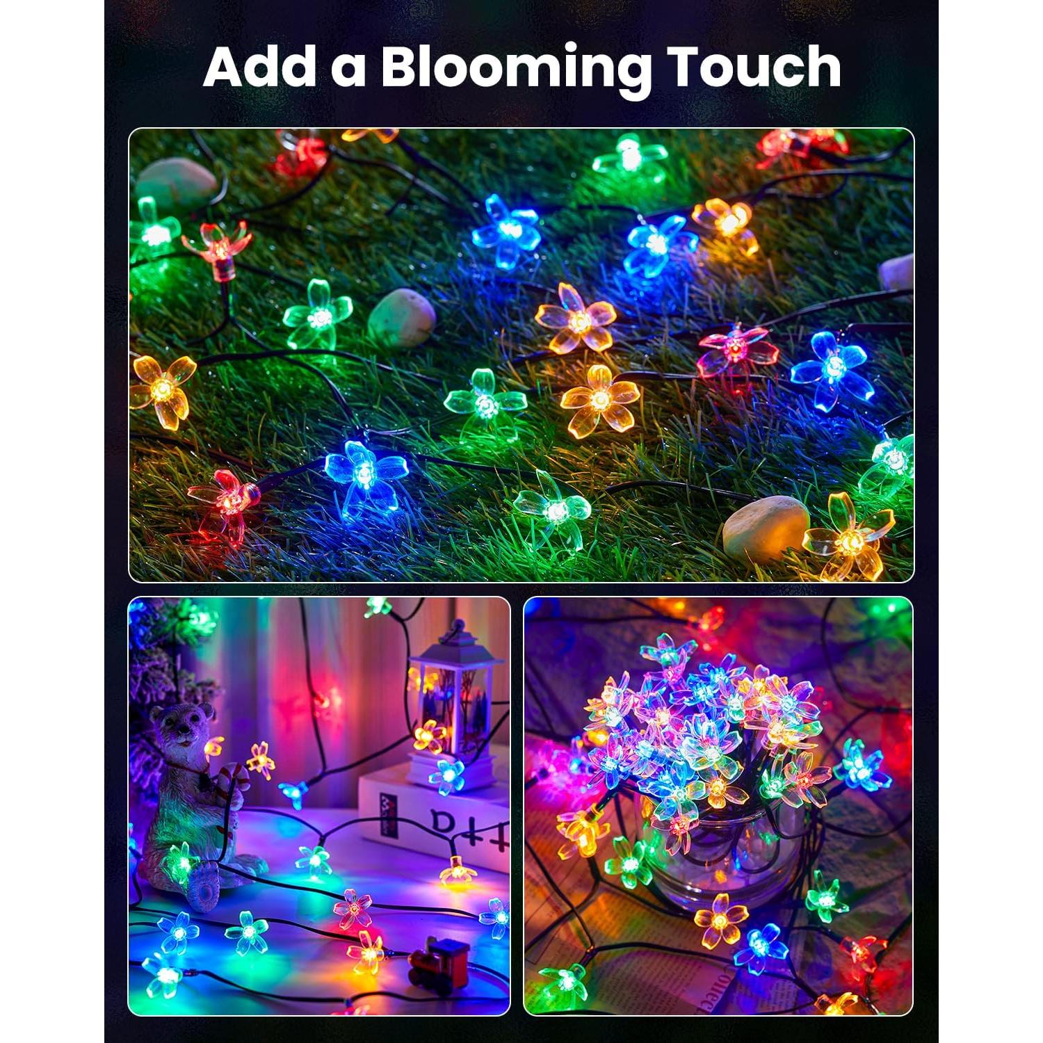 Luces de Cadena Solares Brightown 60 LED Multicolor 7.92m