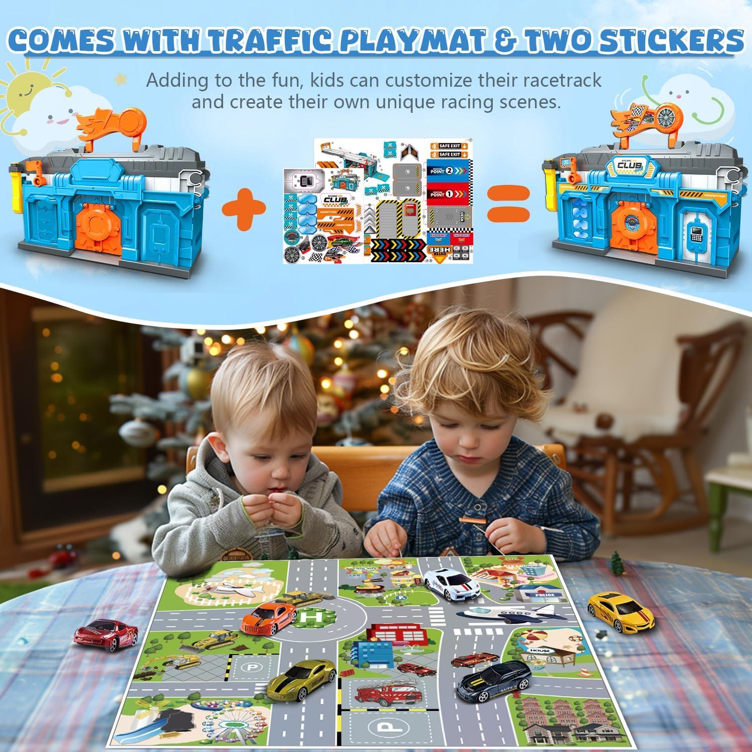 Set de Pistas de Carreras Ansee con 6 Coches para Niños