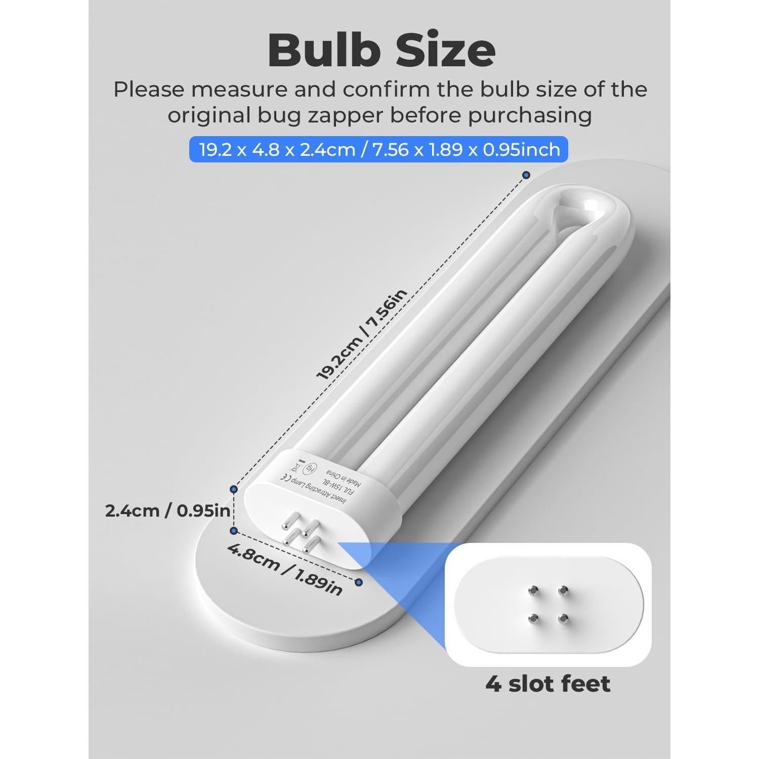 Zapper de Insectos YISSVIC 15W Bombilla T6 Impermeable