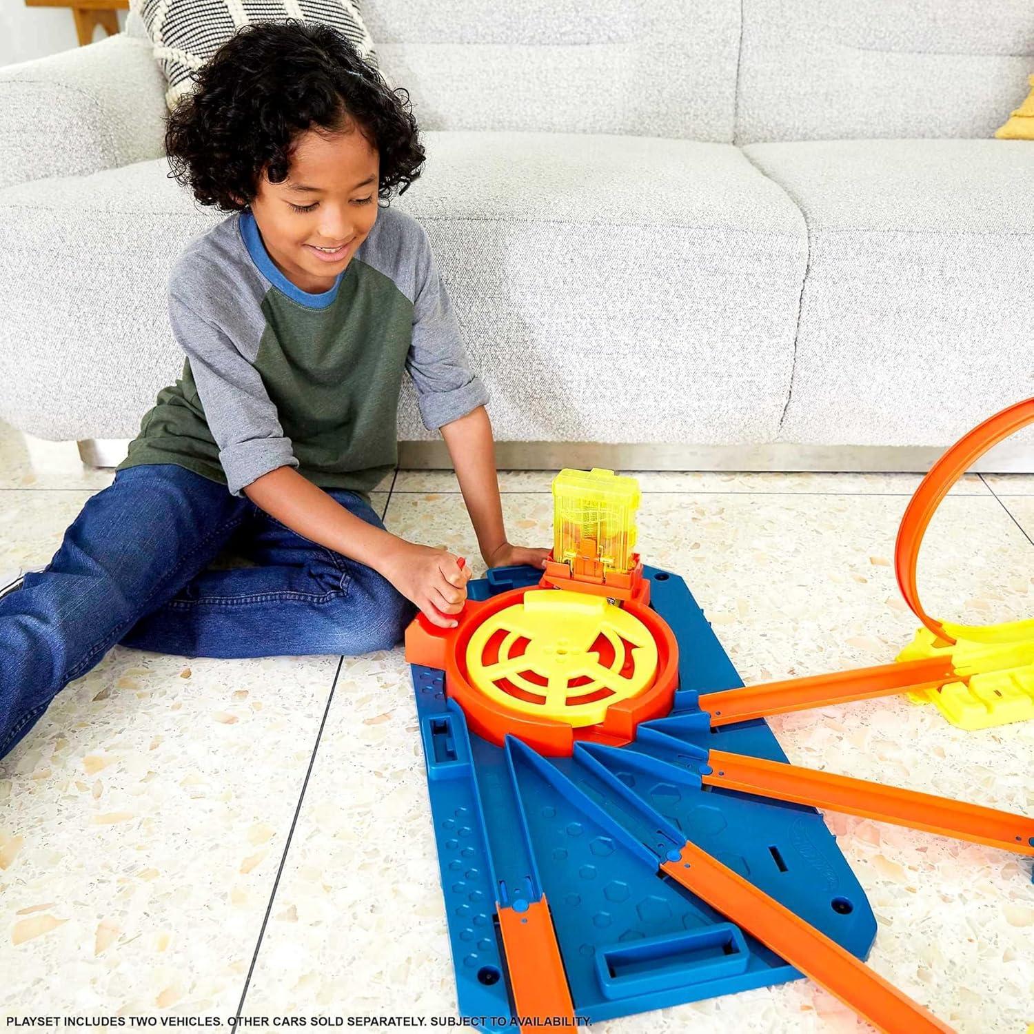 Set de Pista Hot Wheels GVG11 con Lanzador y Acrobacias