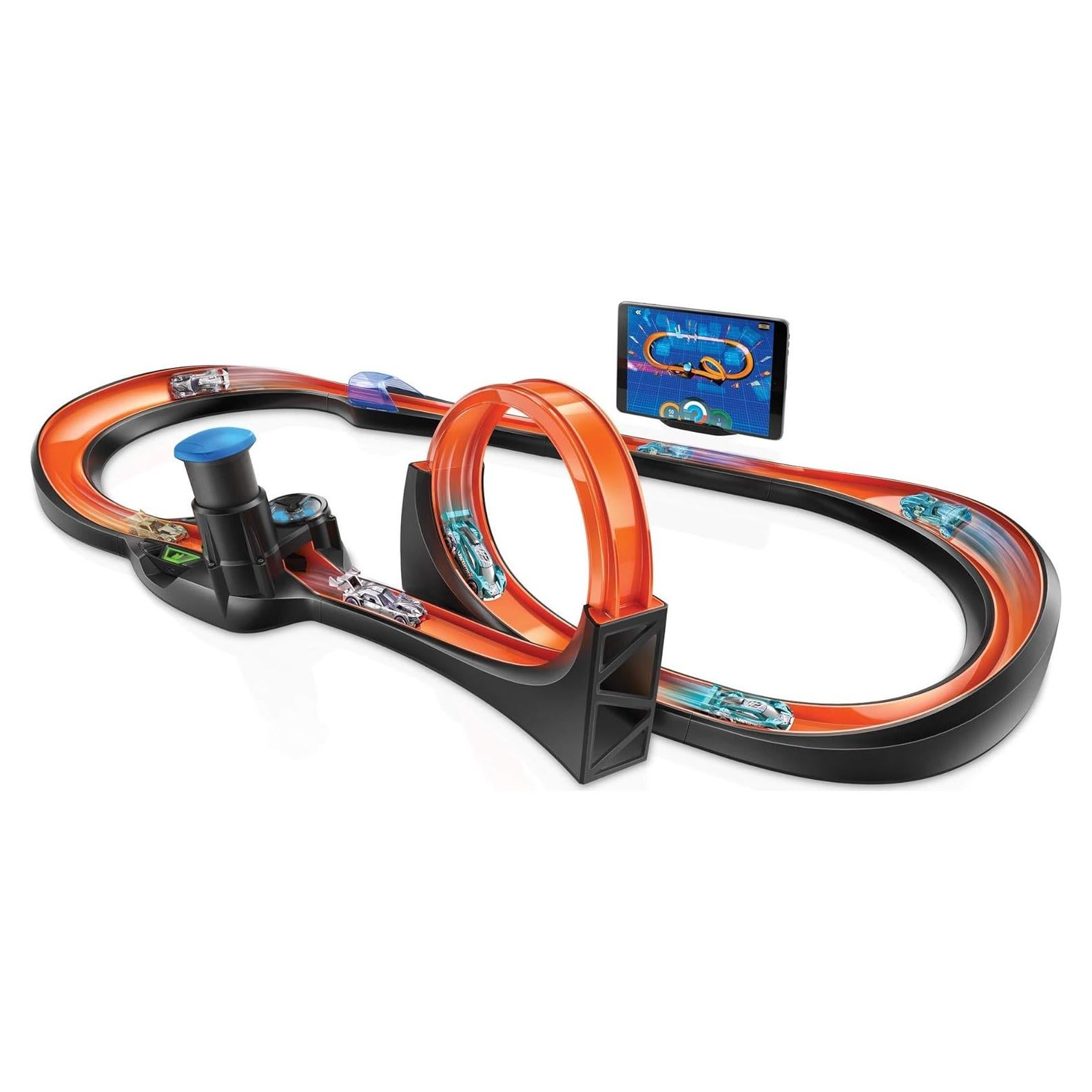 id Smart Track Starter Kit with 3 Exclusive Cars, Track Pieces and Hot Wheels Race Portal for Physical & Digital Play, Gift for Kids Ages 8 Years Old & Up, Multi (GRH89)