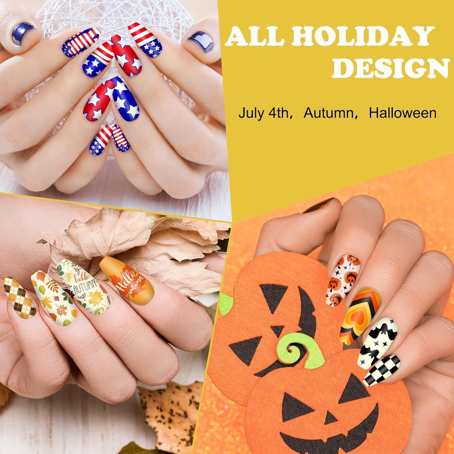 Set de 6 Platos de Arte de Uñas Whaline para Festividades