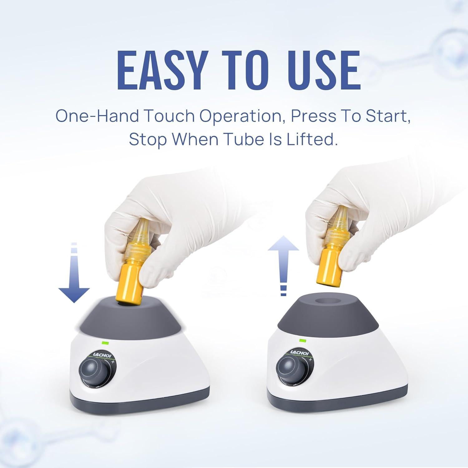 Mezclador Vortex Mini LACHOI 500-3500RPM Ajustable 50ml