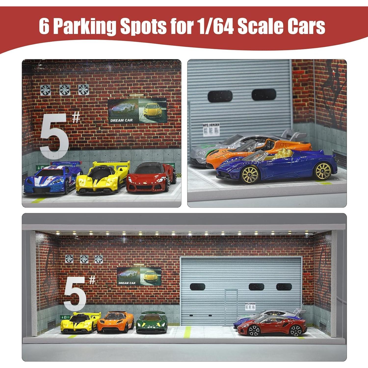 Vitrina Garaje Hot Wheels Saichotoy 1:64 con Luz LED