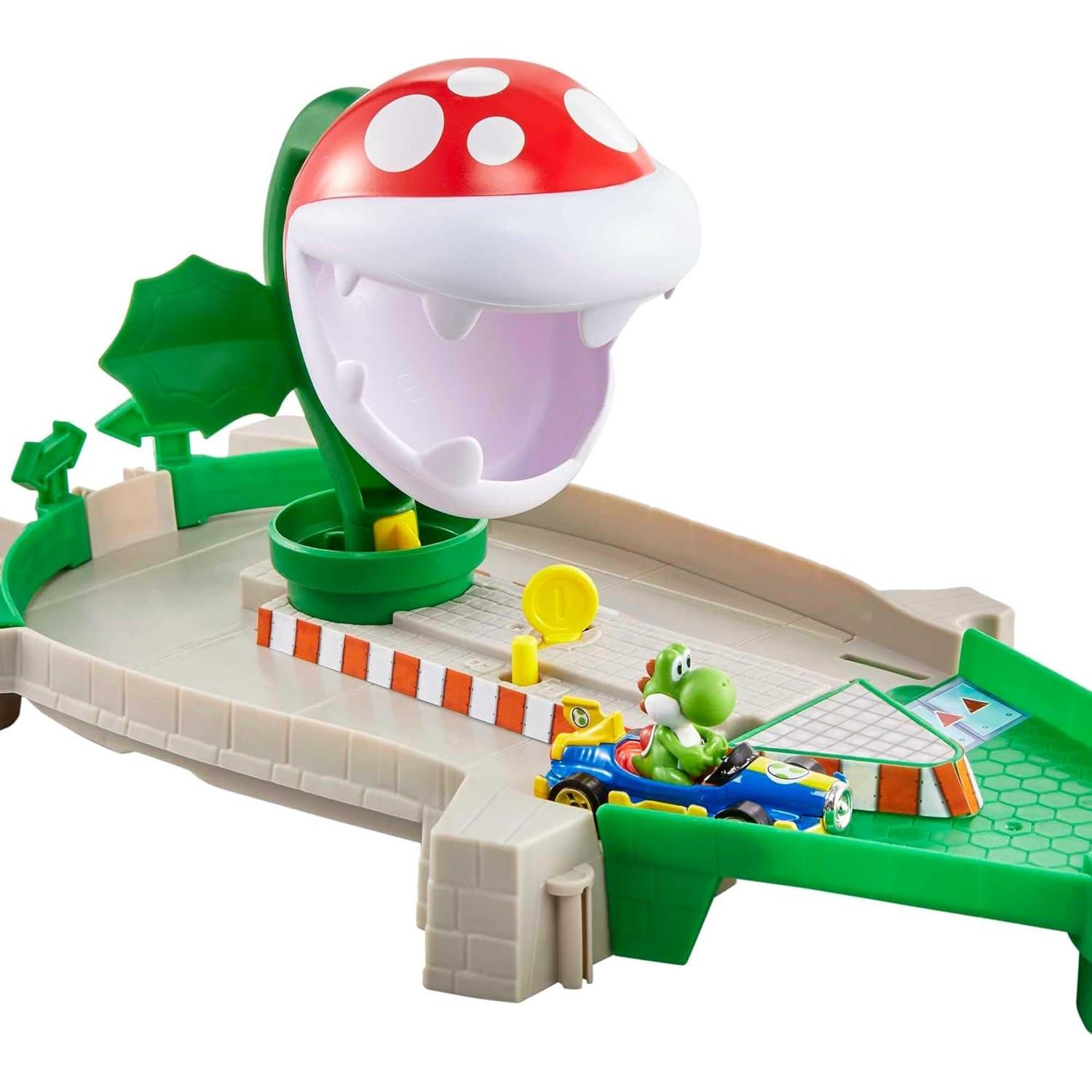 Juego de Pista Piranha Plant Hot Wheels Mario Kart Yoshi