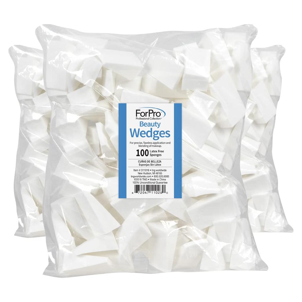 Esponjas de Belleza ForPro Sin Látex 100 Unidades para Maquillaje