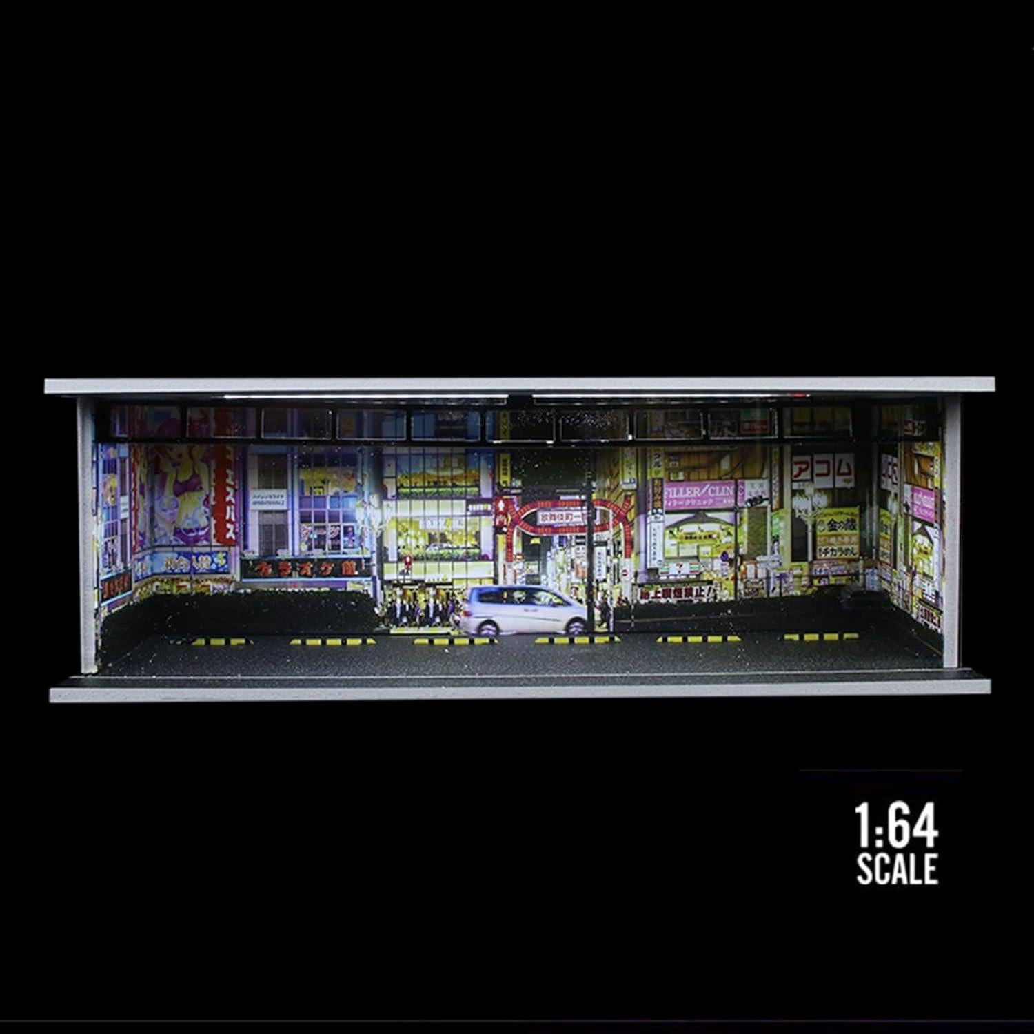 Estuche Exhibición Bivitre 1:64 con Luz LED y Acrílico