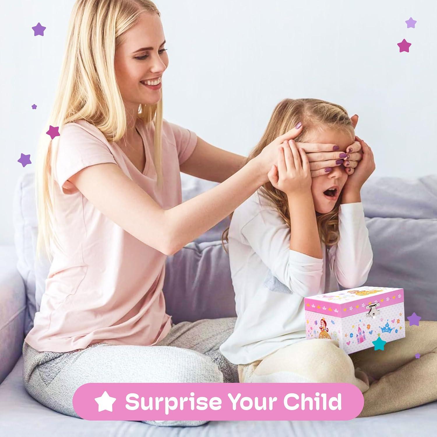 Caja de Joyería Musical Jewelkeeper Princesa Rubia 15.24x11.81cm