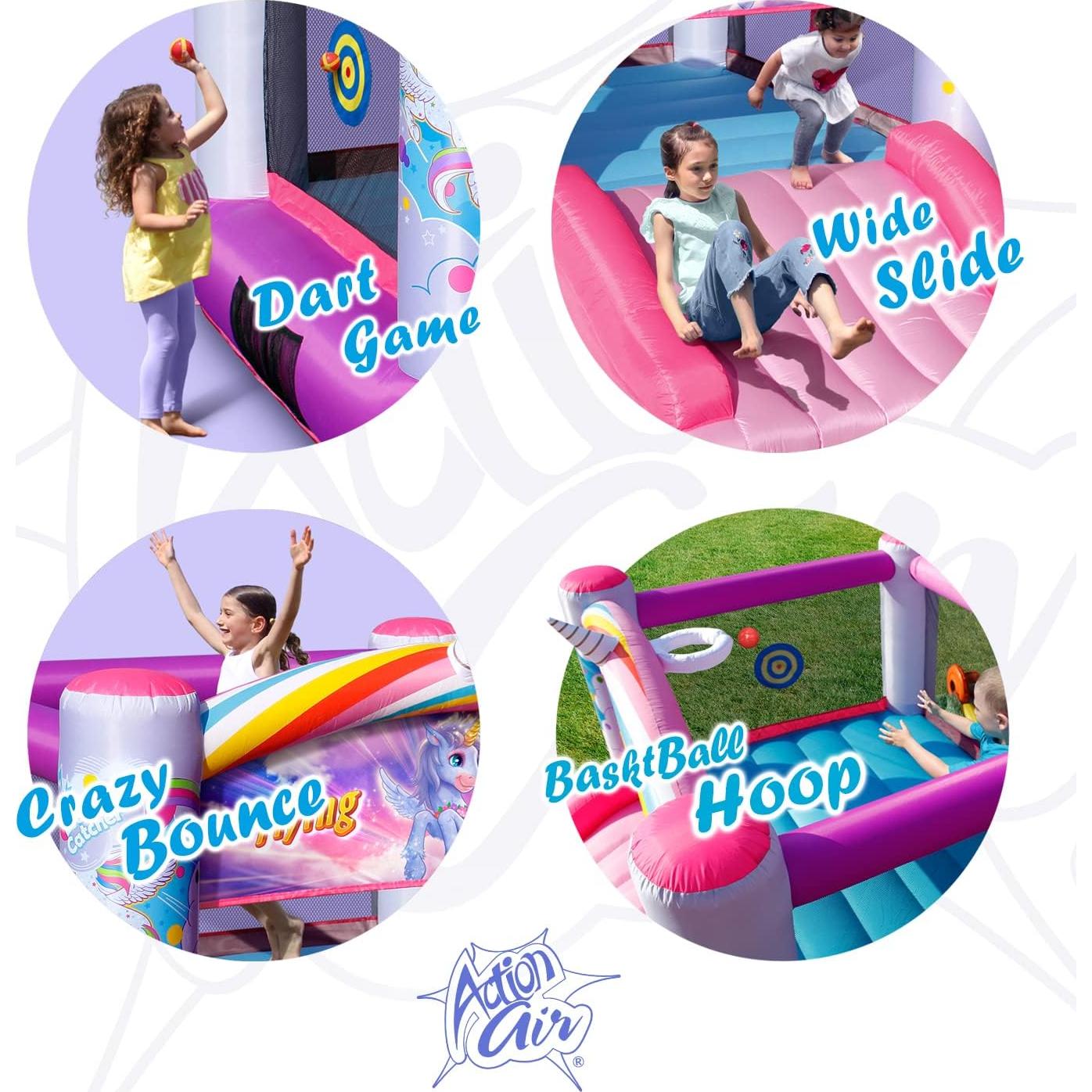 Casa Inflable Princesa Action Air 3.1x2.4m con Ventilador