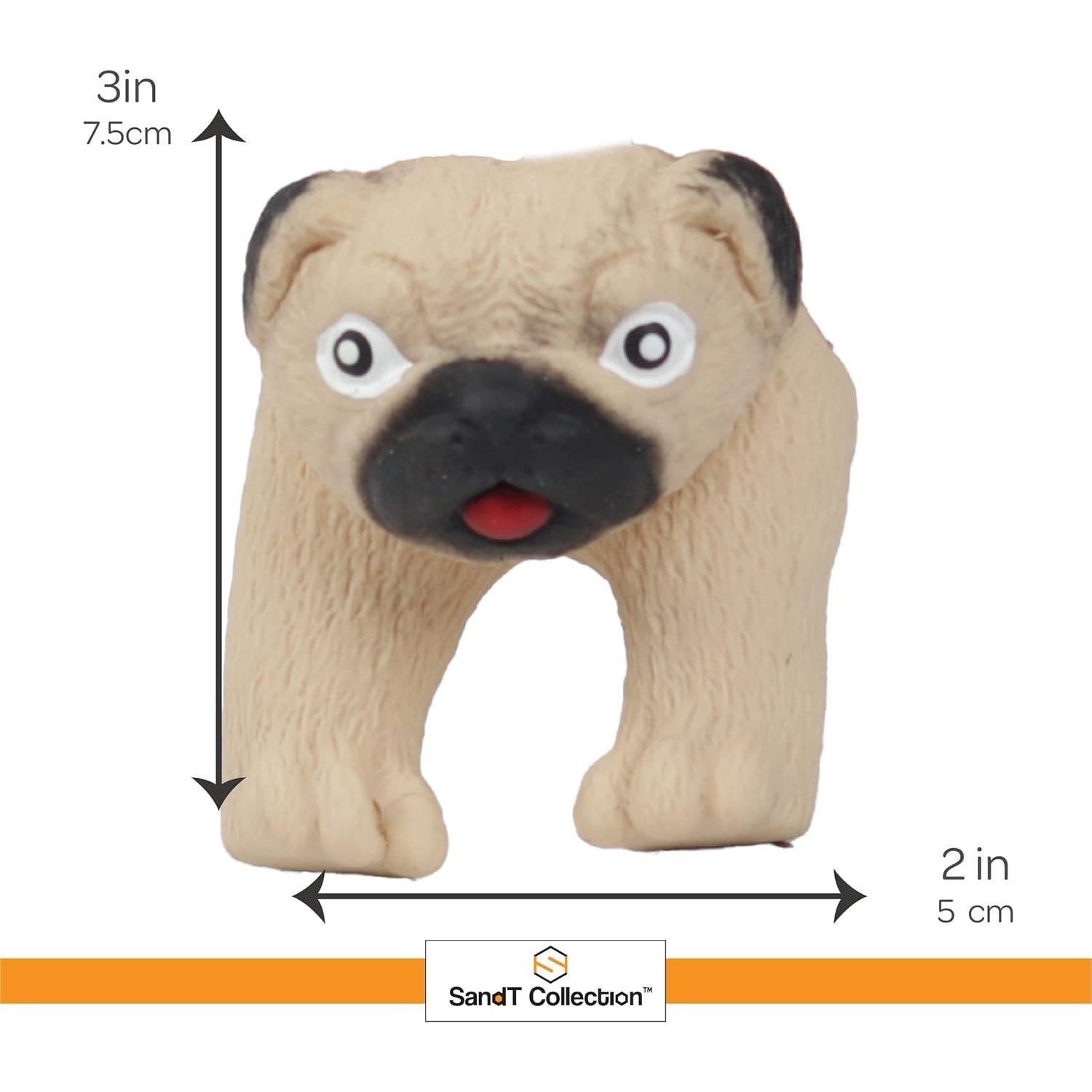 Paquete de 4 títeres de dedo de animales - Cerdo y perro