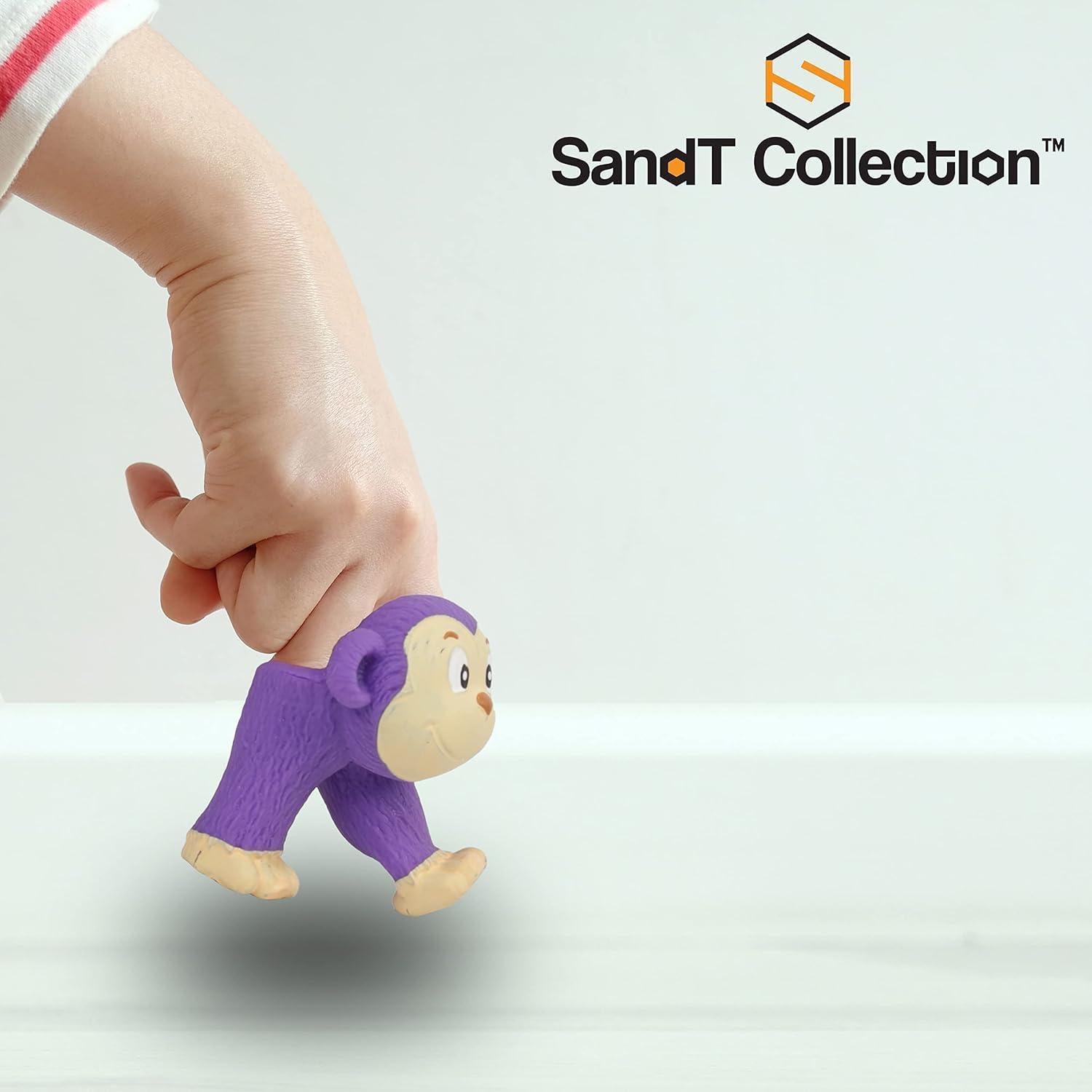 Conjunto 4 Marionetas Dedo Animales Selva SandT 7,62 cm