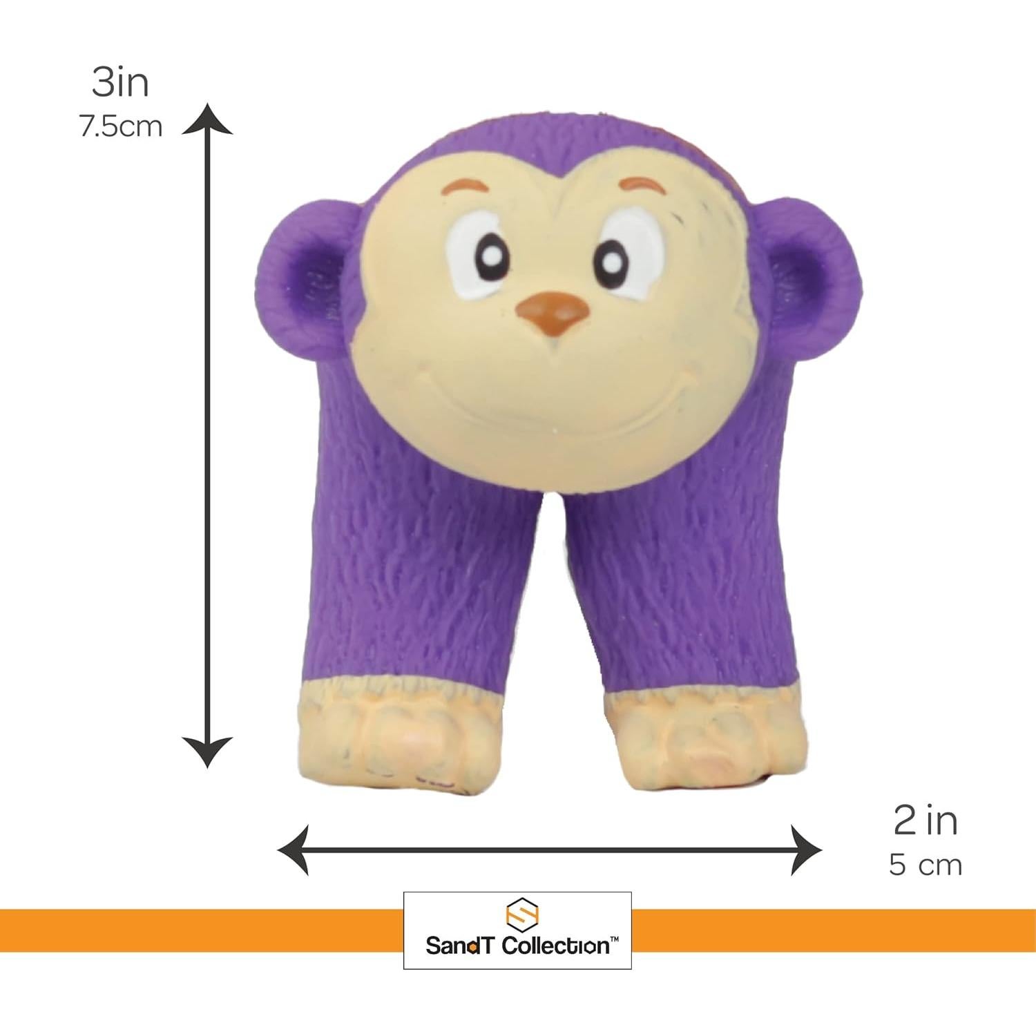 Conjunto 4 Marionetas Dedo Animales Selva SandT 7,62 cm