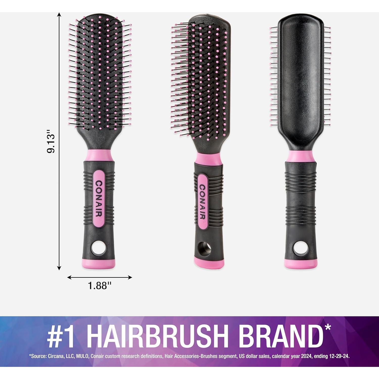 Cepillo Desenredante Conair Salon Results - Rosa/Negro - 1 Cuenta