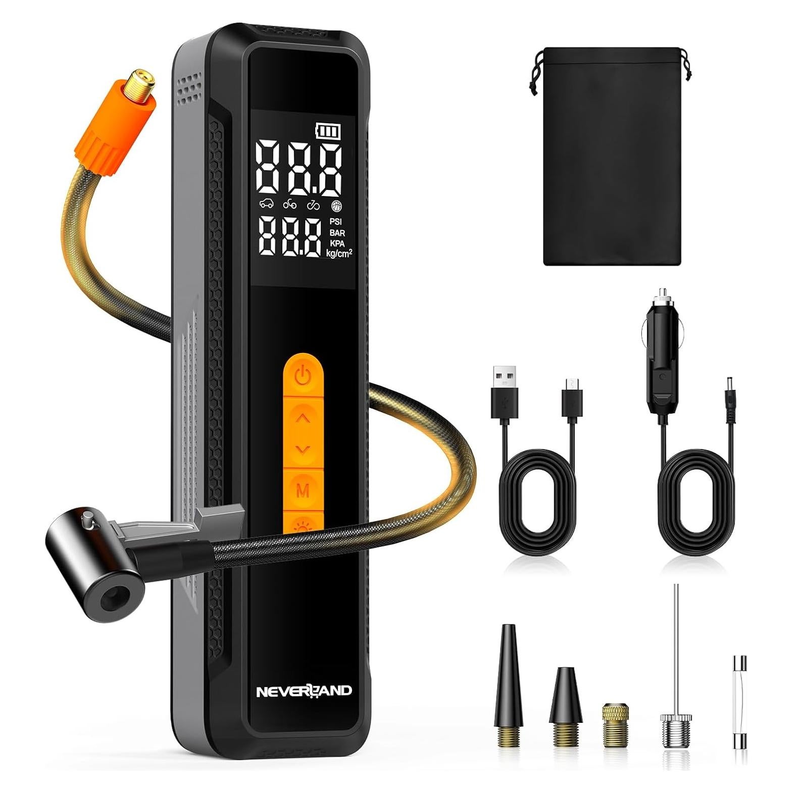 Compresor de Aire Portátil NEVERLAND 150 PSI Batería 20000mAh