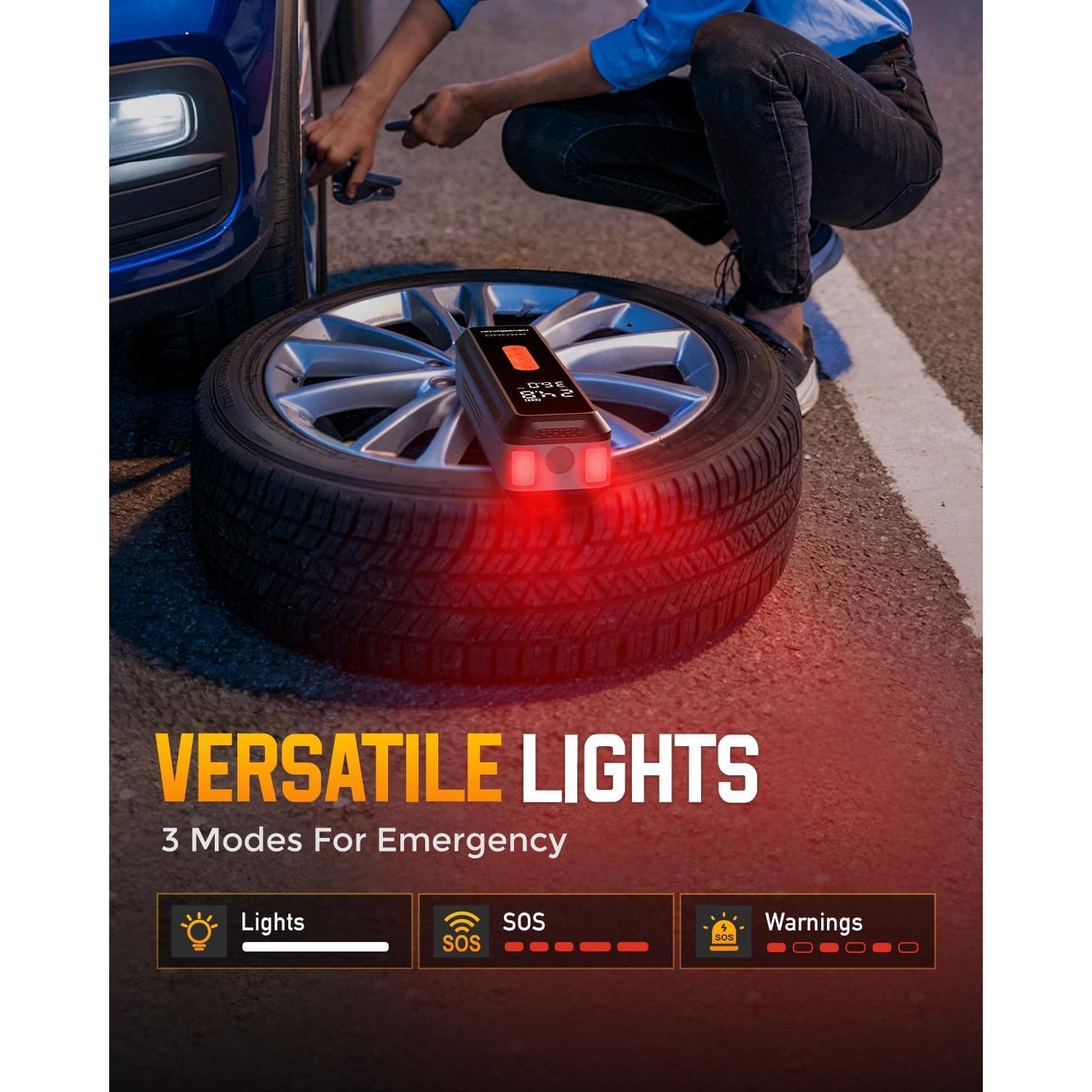 Compresor de Aire Portátil NEVERLAND 150 PSI Batería 20000mAh