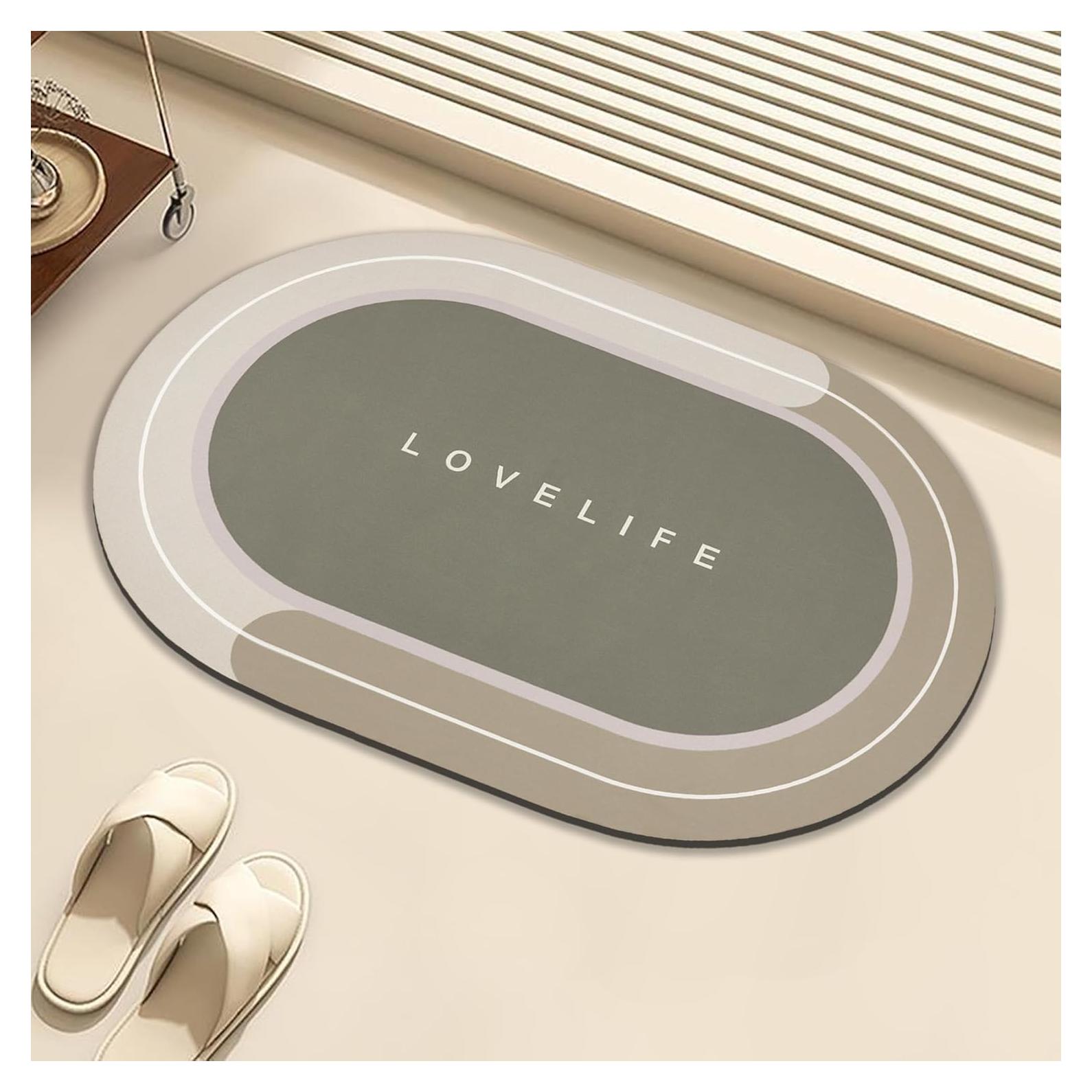 Alfombra de baño antideslizante YCTMALL 67.8x42.9cm Beige