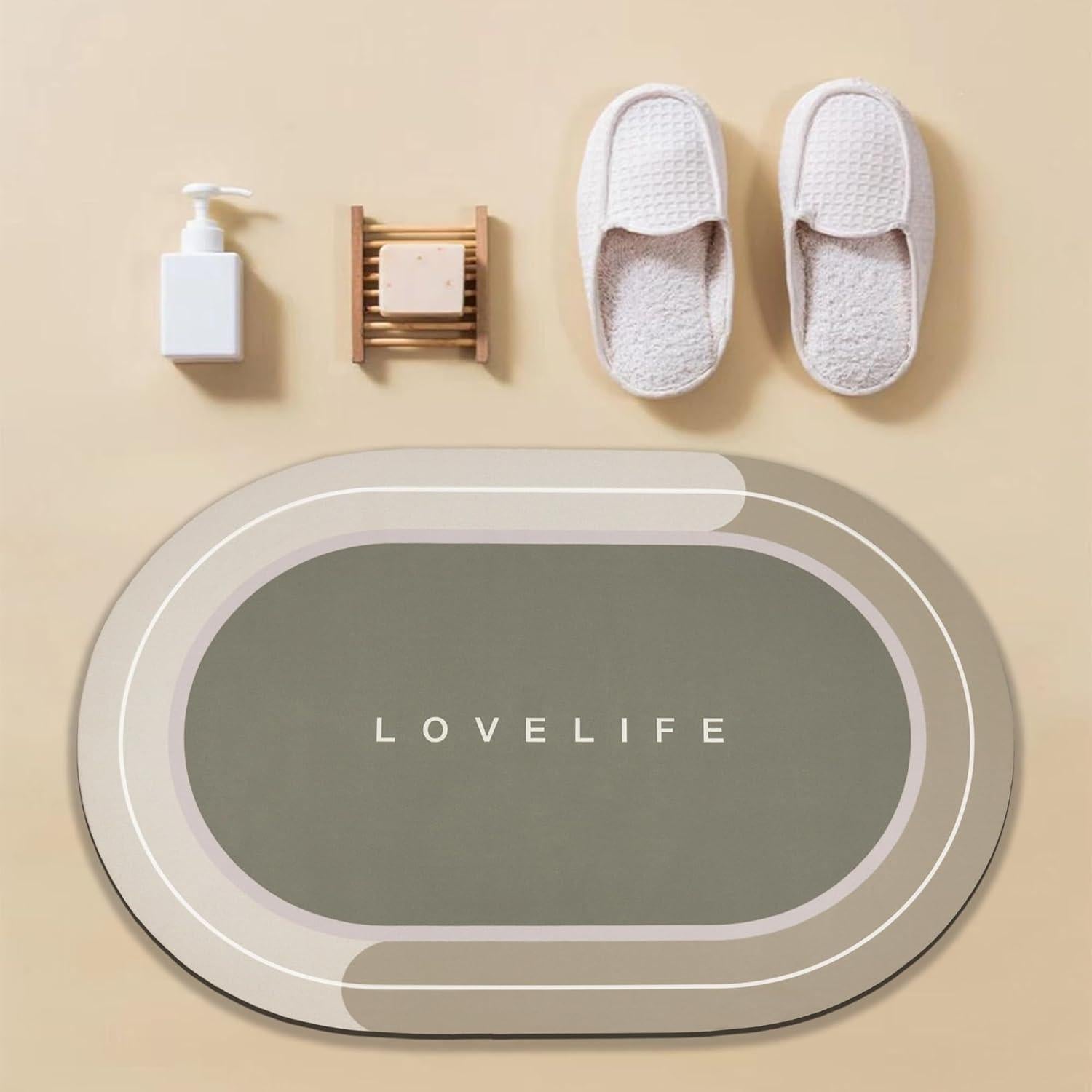 Alfombra de baño antideslizante YCTMALL 67.8x42.9cm Beige