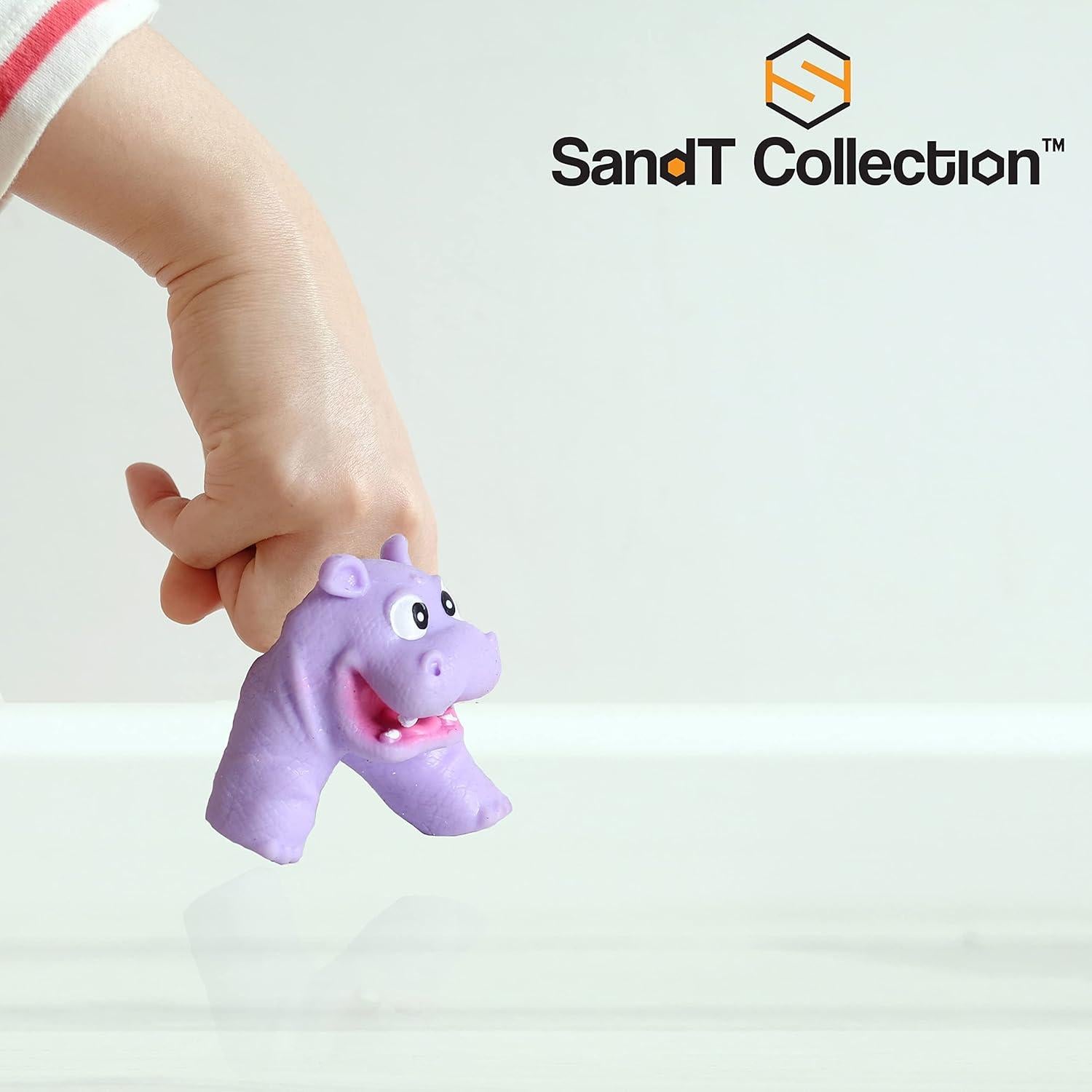 Conjunto de 4 títeres de dedo animales de la jungla SandT