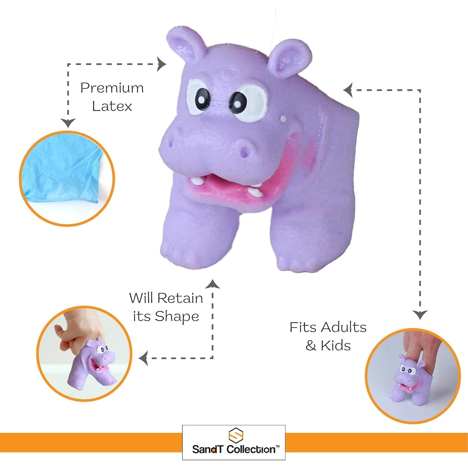 Conjunto de 4 títeres de dedo animales de la jungla SandT