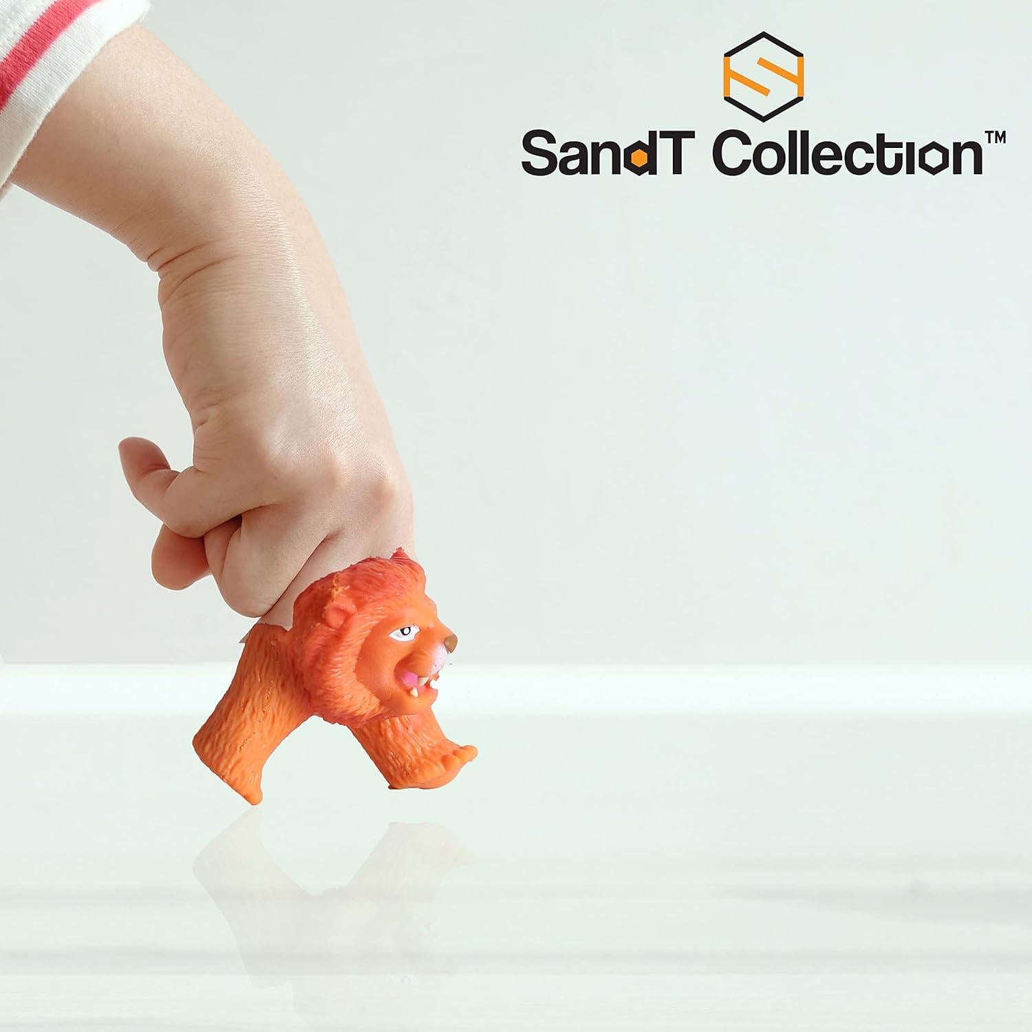 Conjunto de 4 títeres de dedo animales jungla SandT