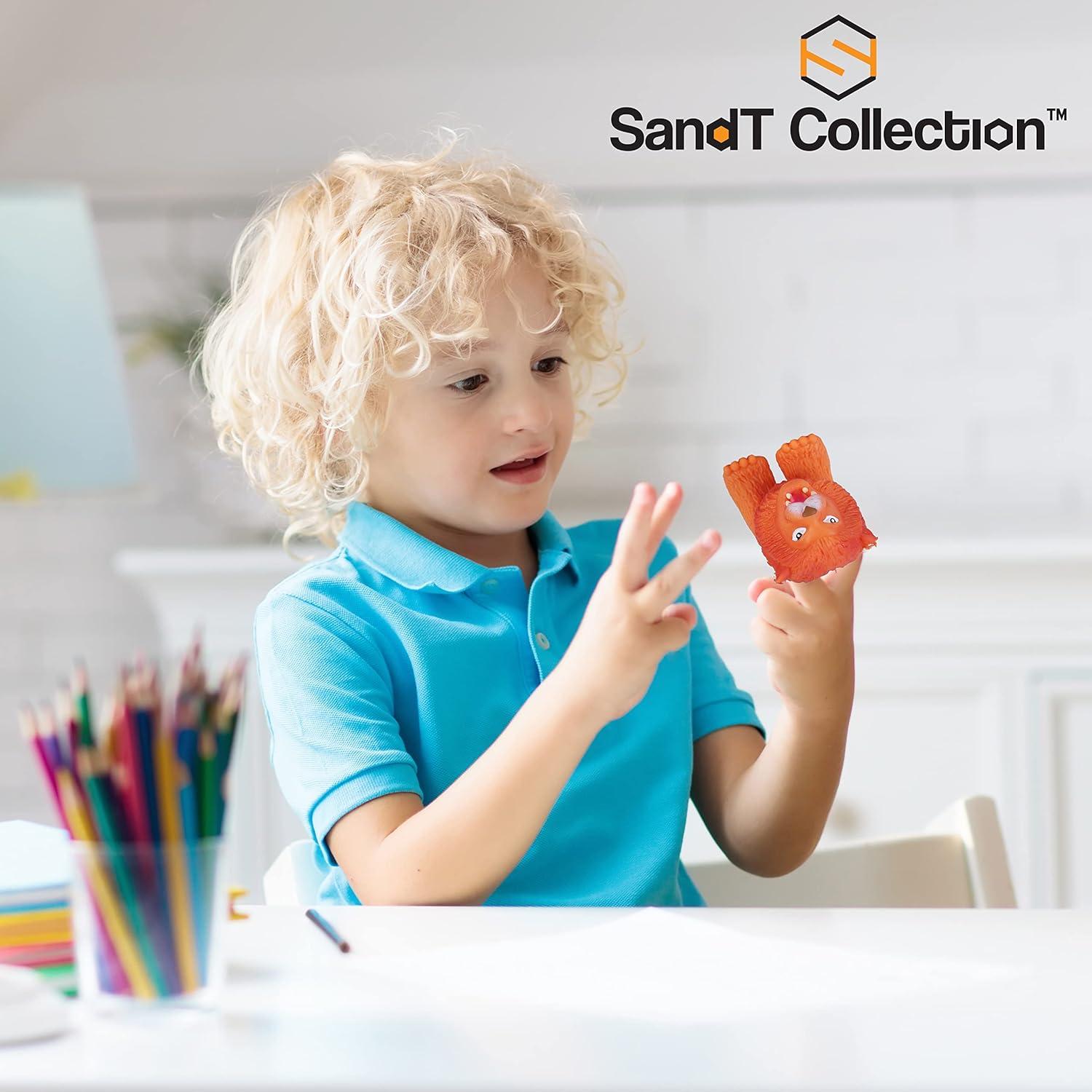 Conjunto de 4 títeres de dedo animales jungla SandT