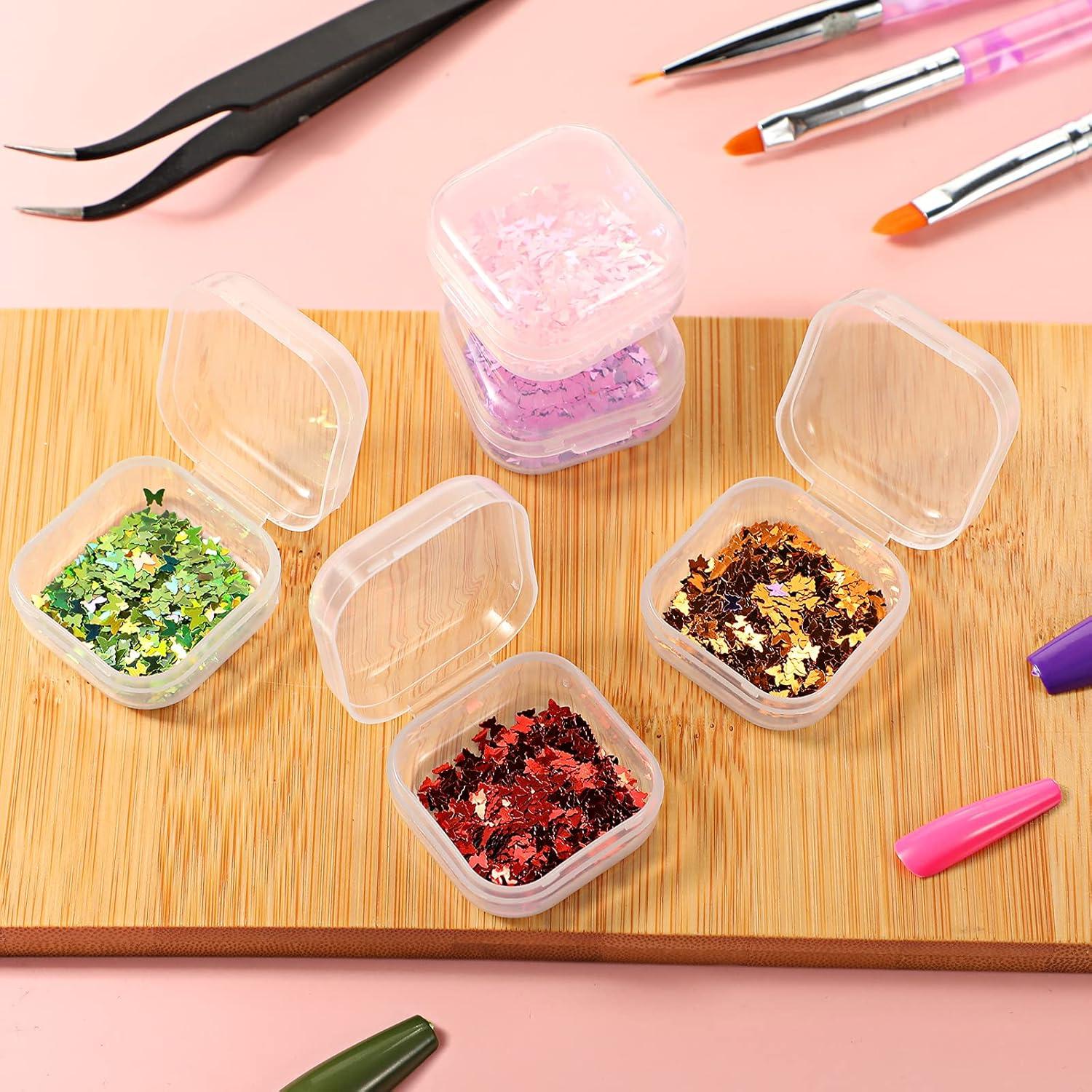 6 Contenedores de Plástico Transparente Jetec 3.5x3.5 cm