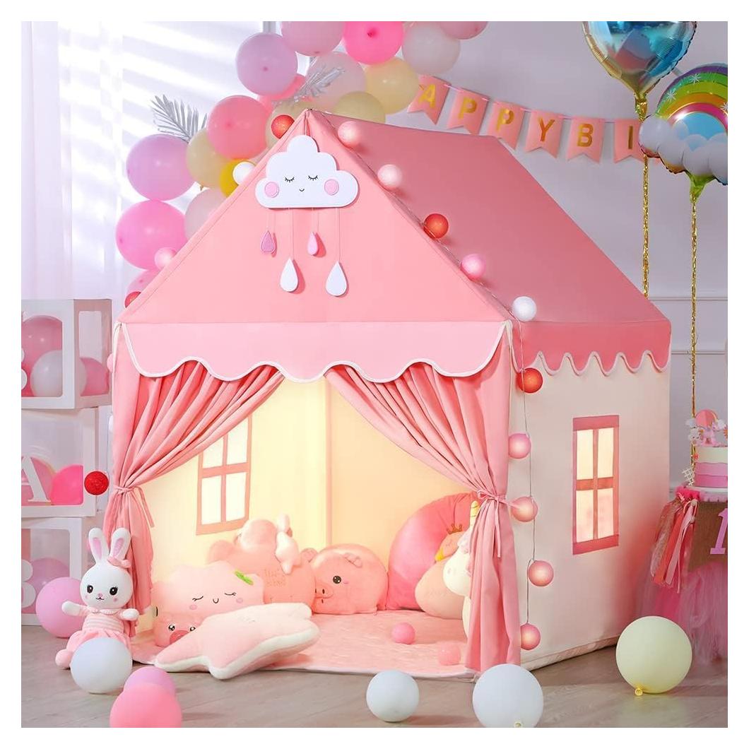 Tienda de Juego Rosa SisTicker Castillo Princesa 120x104x129 cm