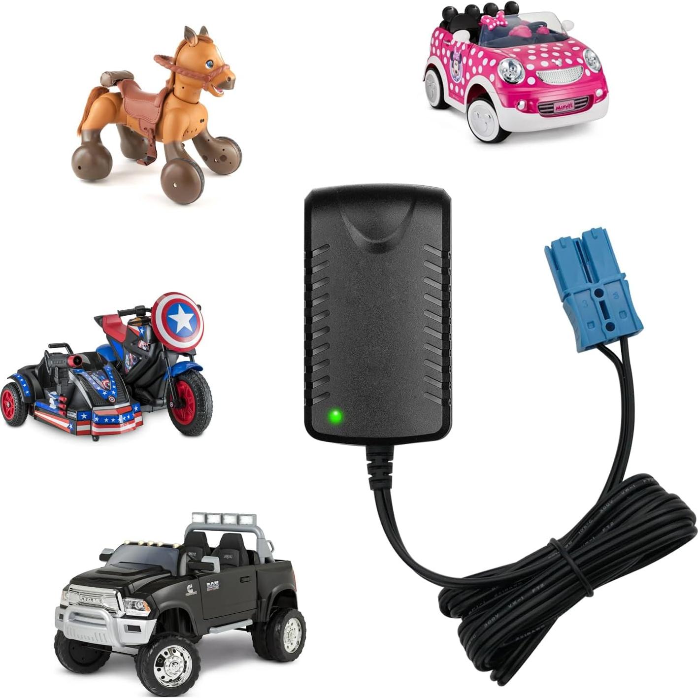 Cargador 12V Kid Trax para Batería Infantil con Conector Azul