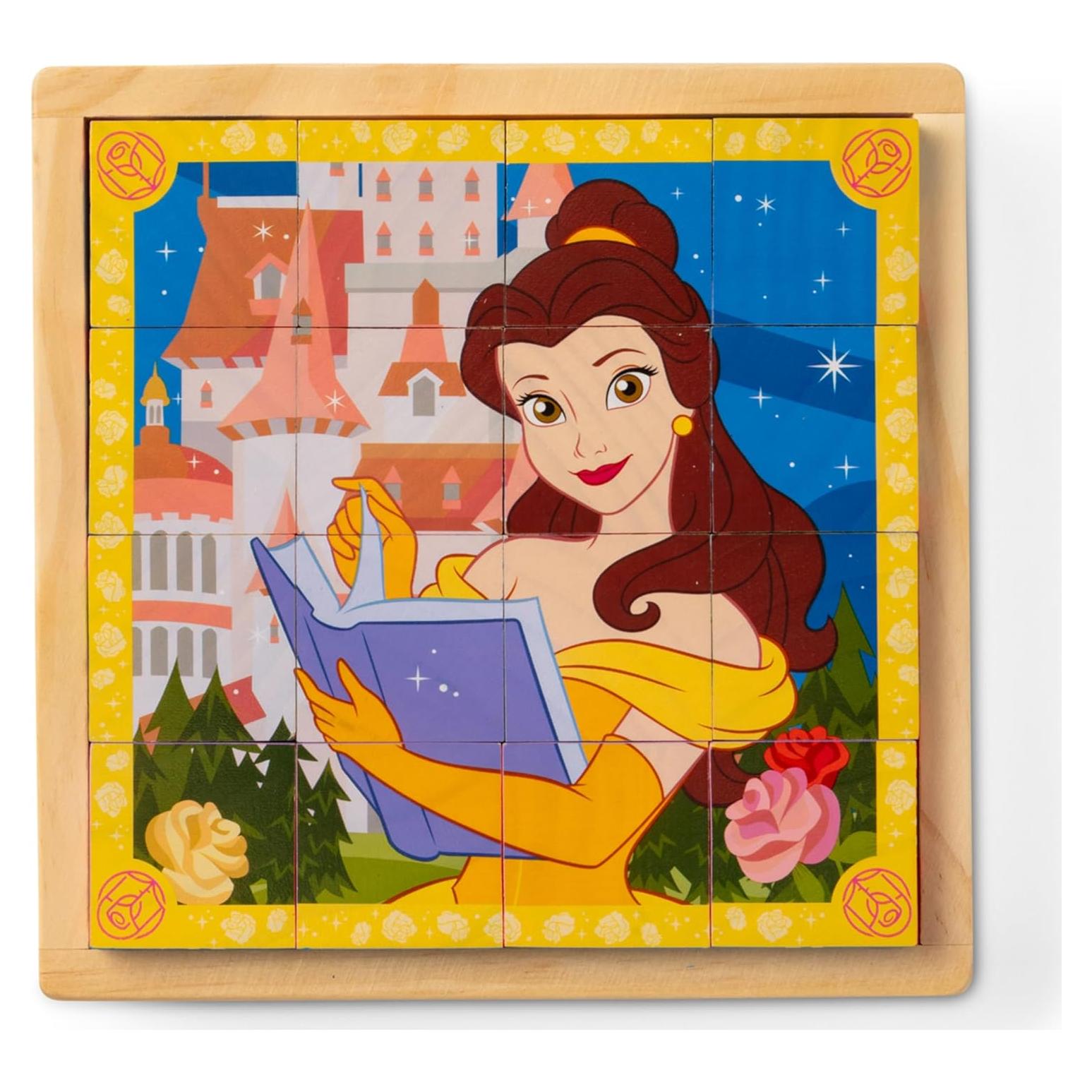 Cubo de Rompecabezas de Madera Melissa & Doug Princesas Disney 16 Bloques