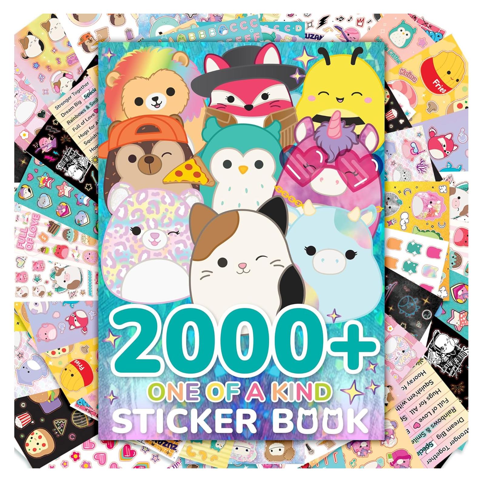 Libro de Stickers Squishmallows 2000+ Horizon 43 Hojas Kawaii