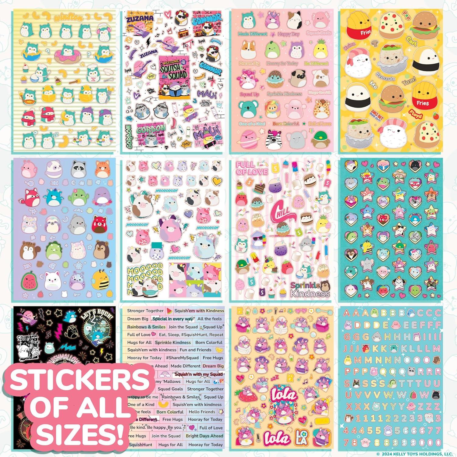 Libro de Stickers Squishmallows 2000+ Horizon 43 Hojas Kawaii
