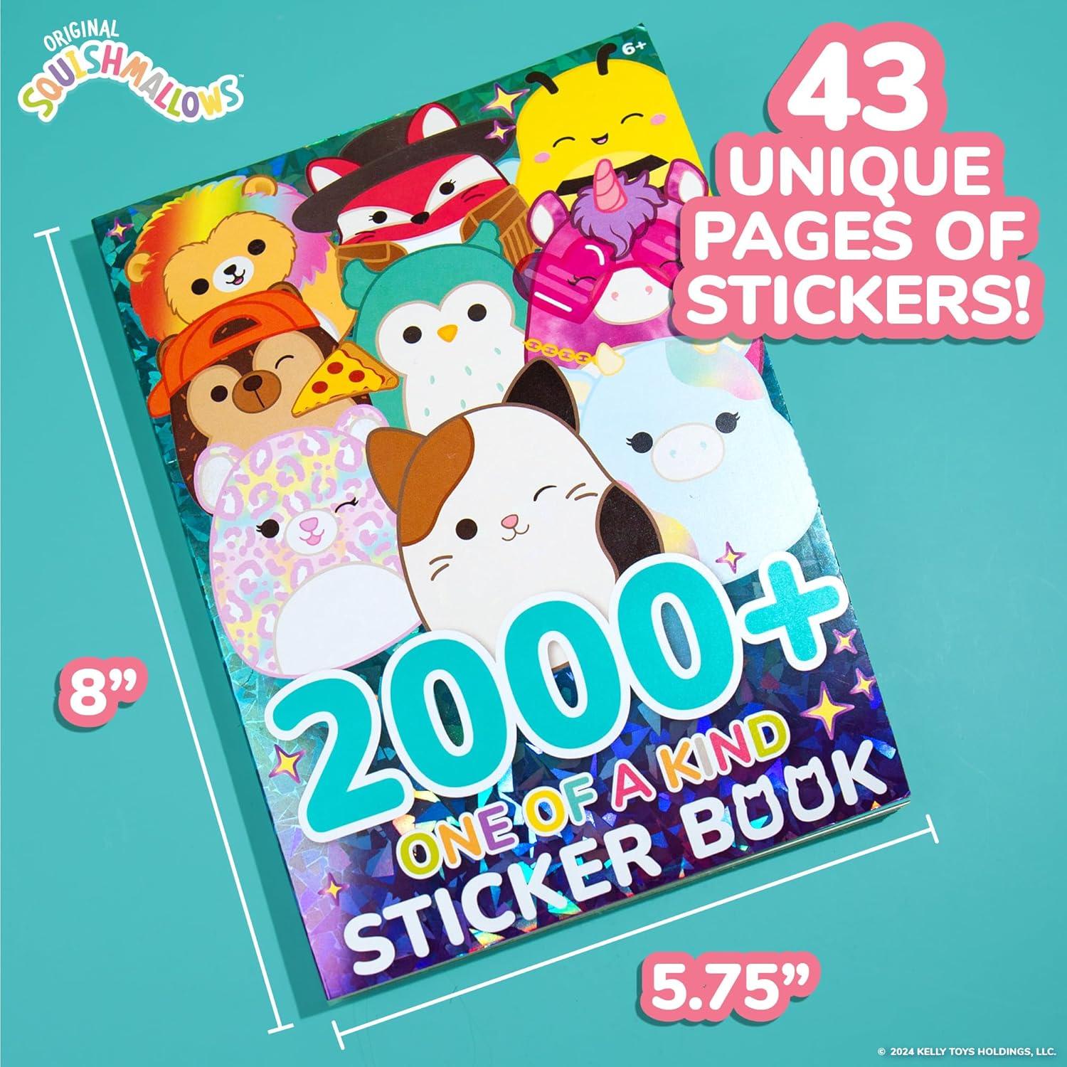 Libro de Stickers Squishmallows 2000+ Horizon 43 Hojas Kawaii