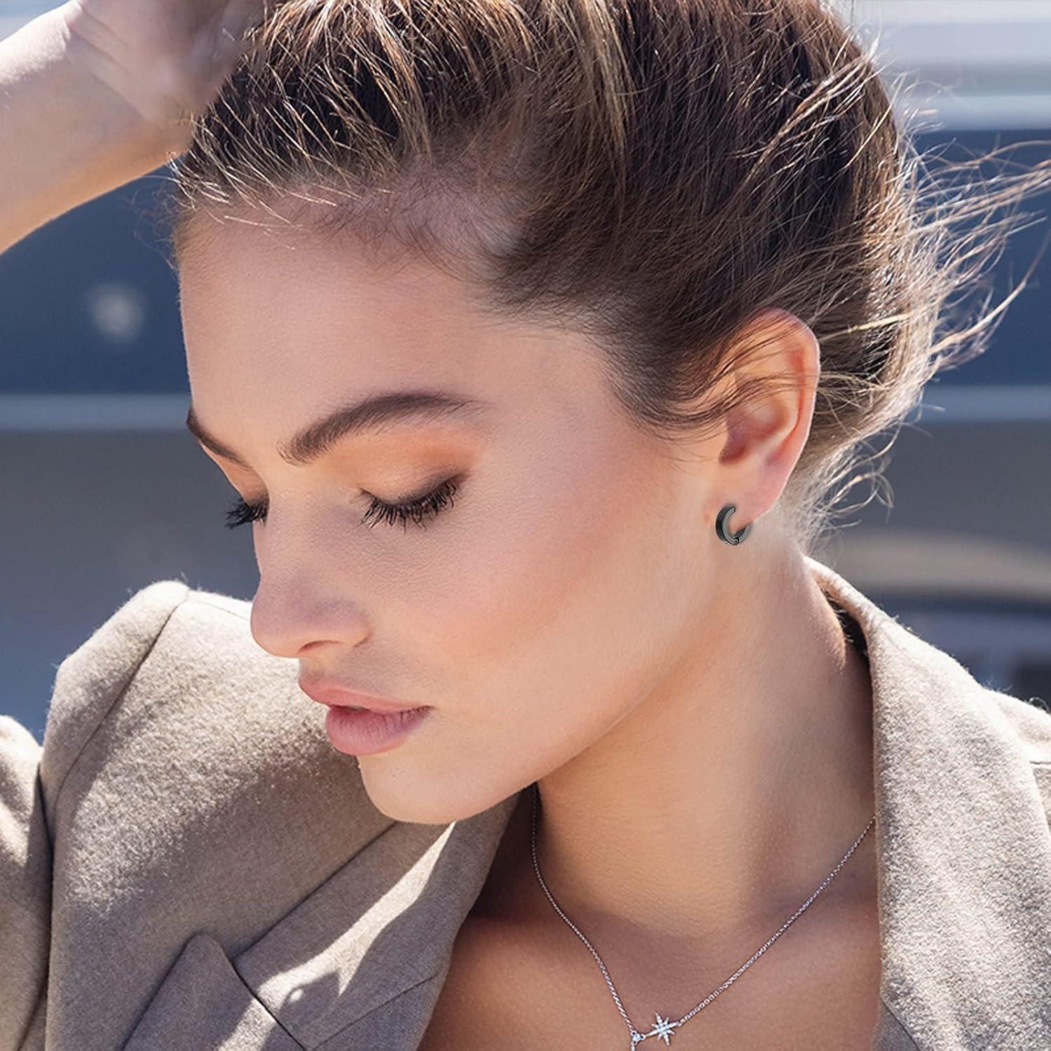 Pendientes Magnéticos Unisex NEWITIN 6 Pares Acero Inoxidable