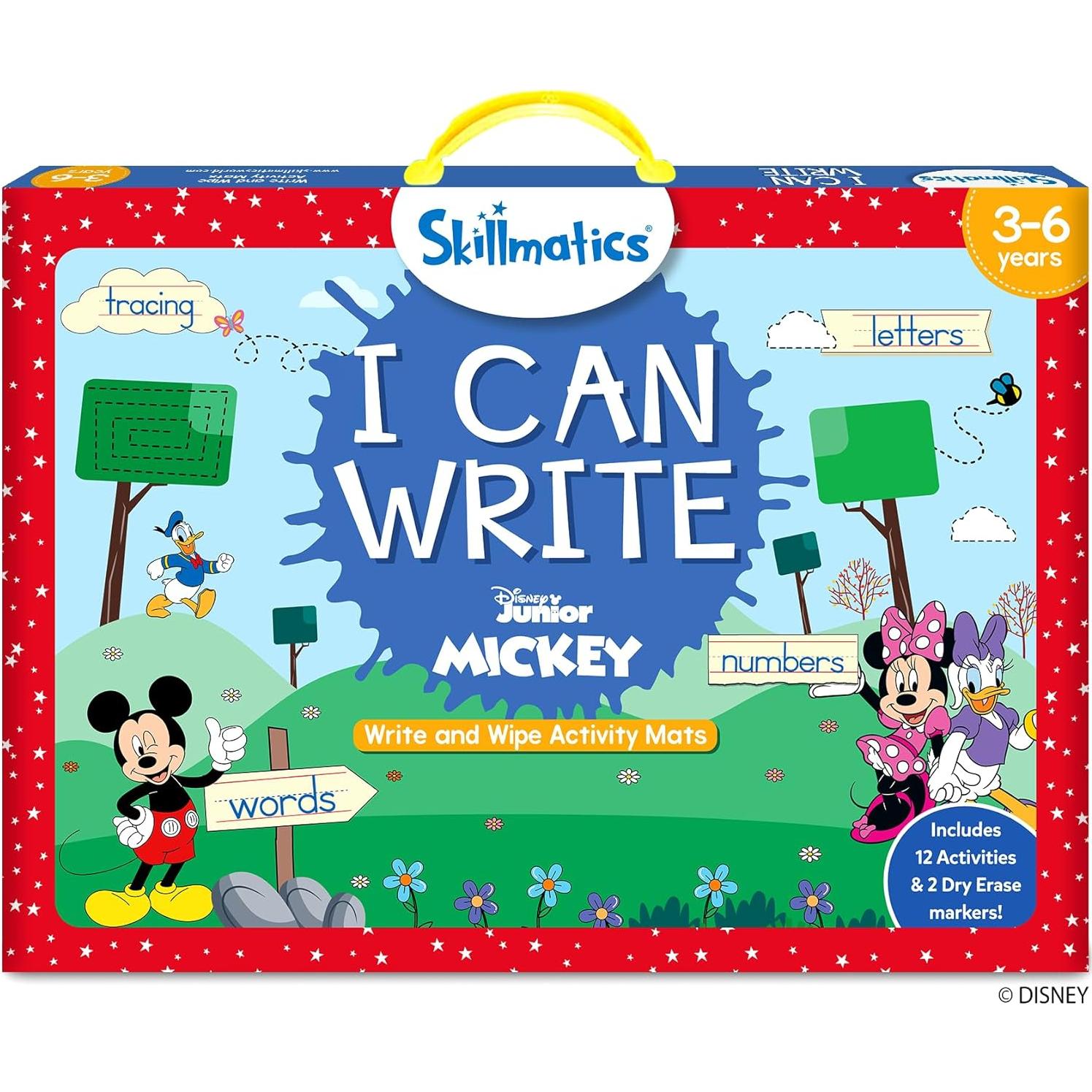 Skillmatics Puedo Escribir Mickey Mouse y Puntea Princesas Disney - Juguetes Educativos para Niños 3 a 7 Años