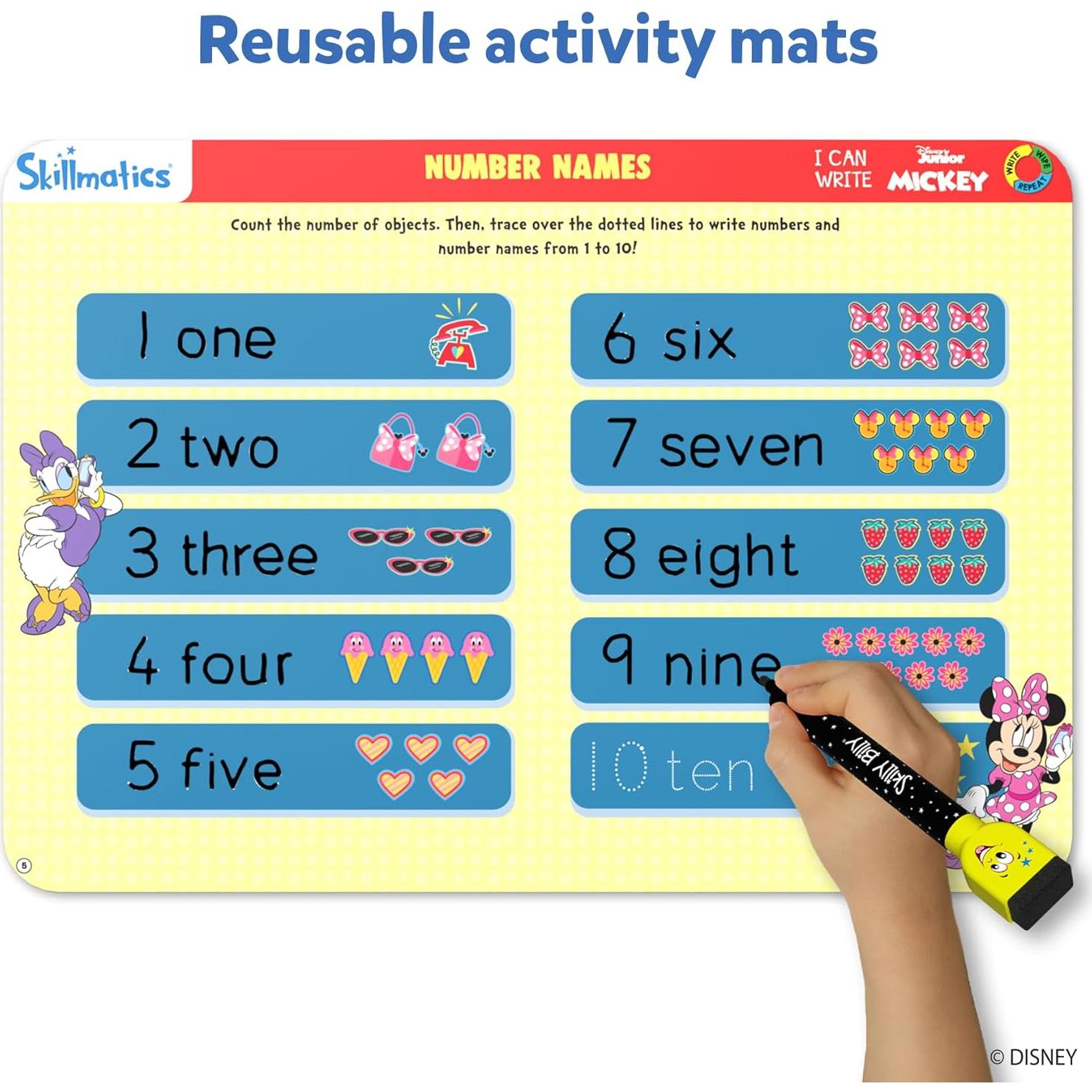 Skillmatics Puedo Escribir Mickey Mouse y Puntea Princesas Disney - Juguetes Educativos para Niños 3 a 7 Años