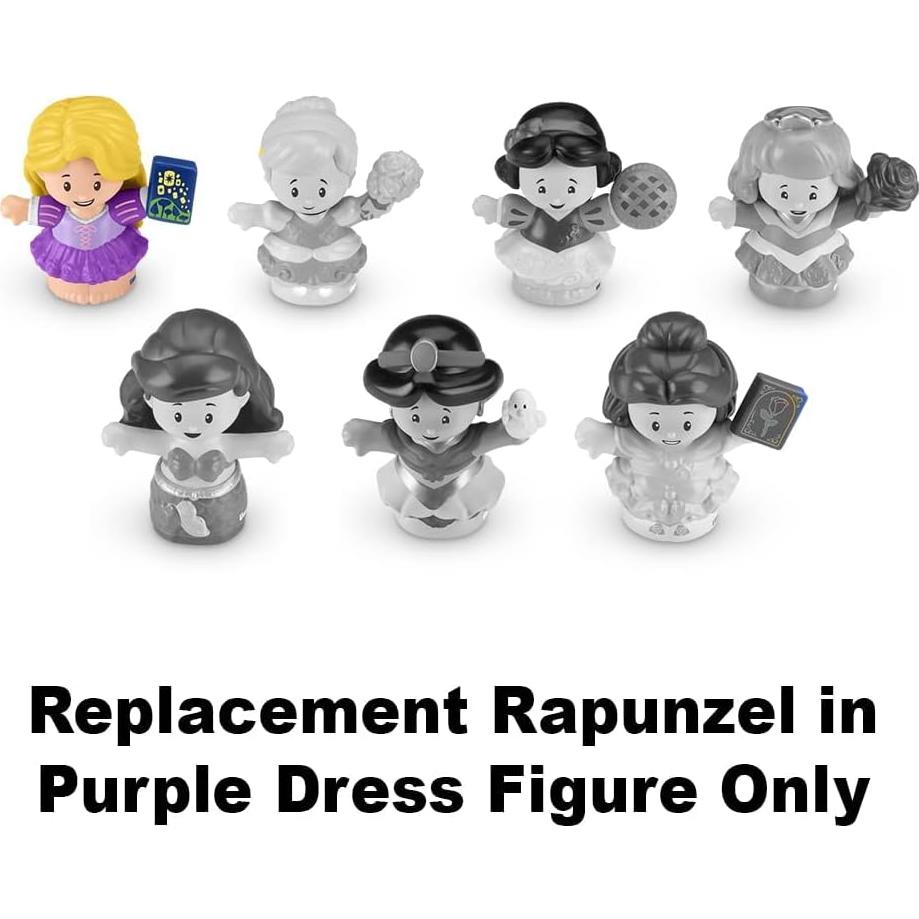 Figura de Reemplazo Rapunzel Little People GKG98 Vestido Morado